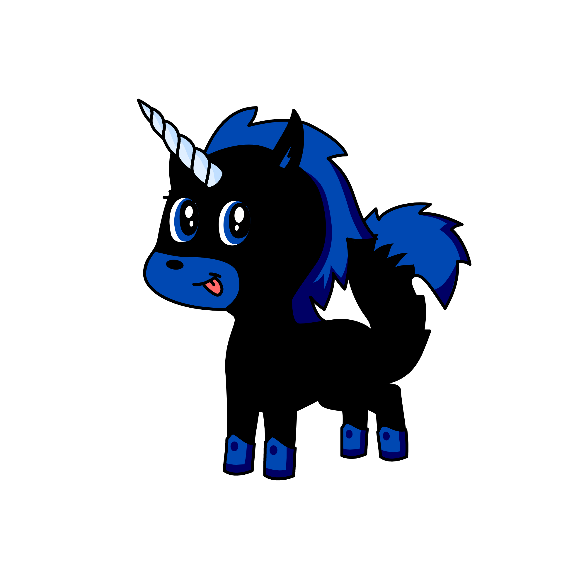 Night Fox (Sis of Winter Fox, Forest Fox and Cloud Fox), the unicorn