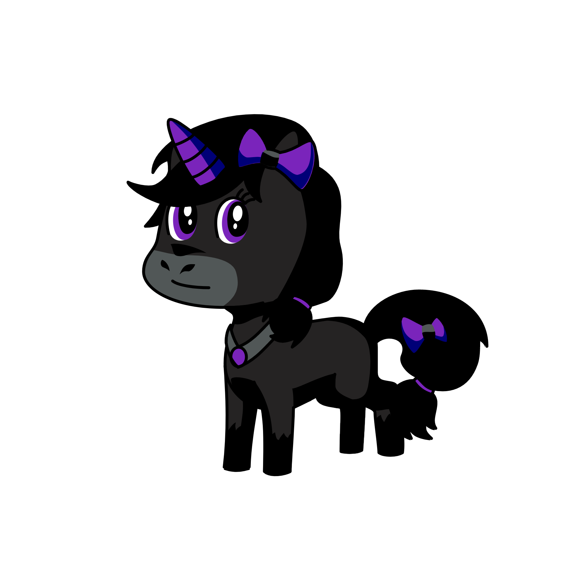 black, the unicorn