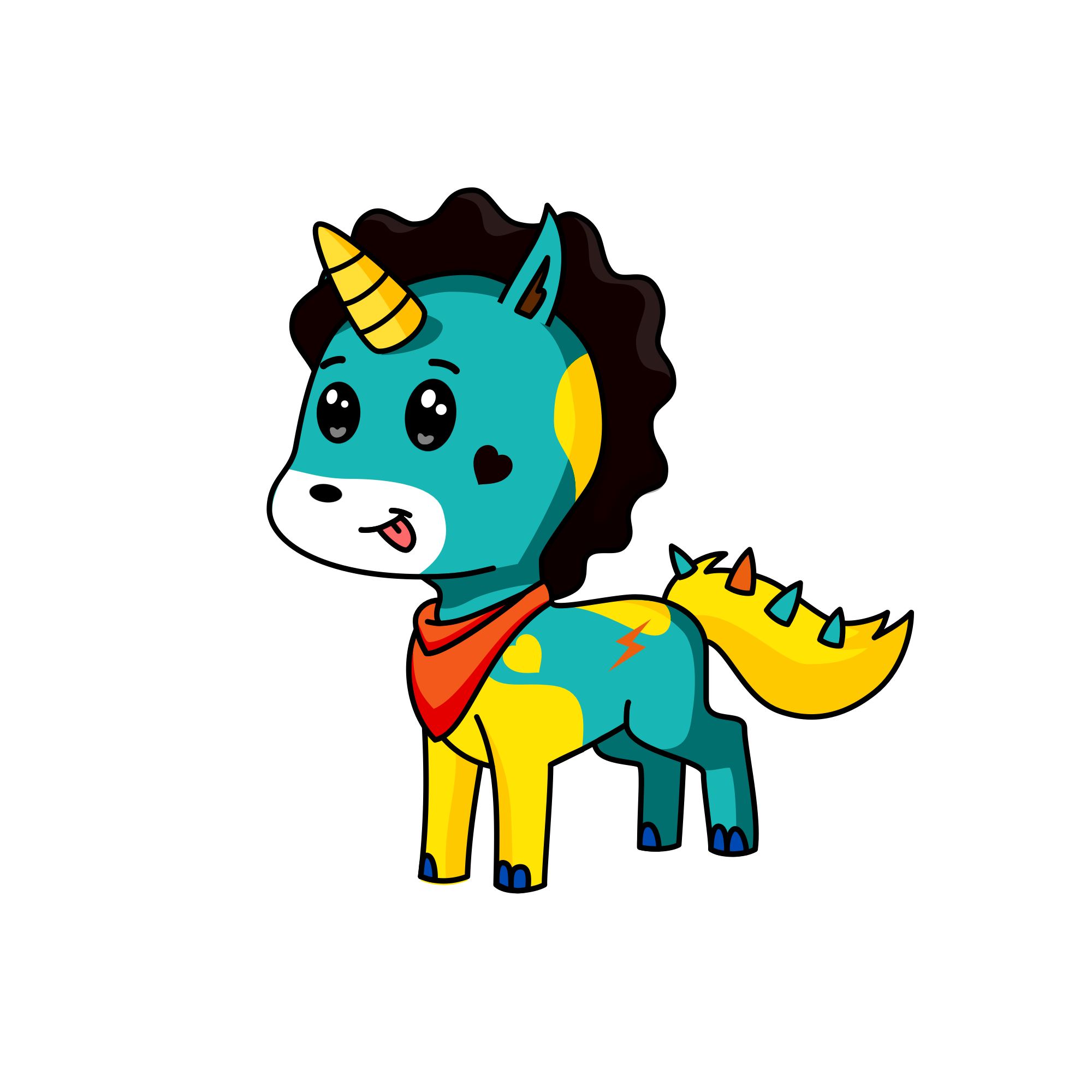Happy 😊, the unicorn
