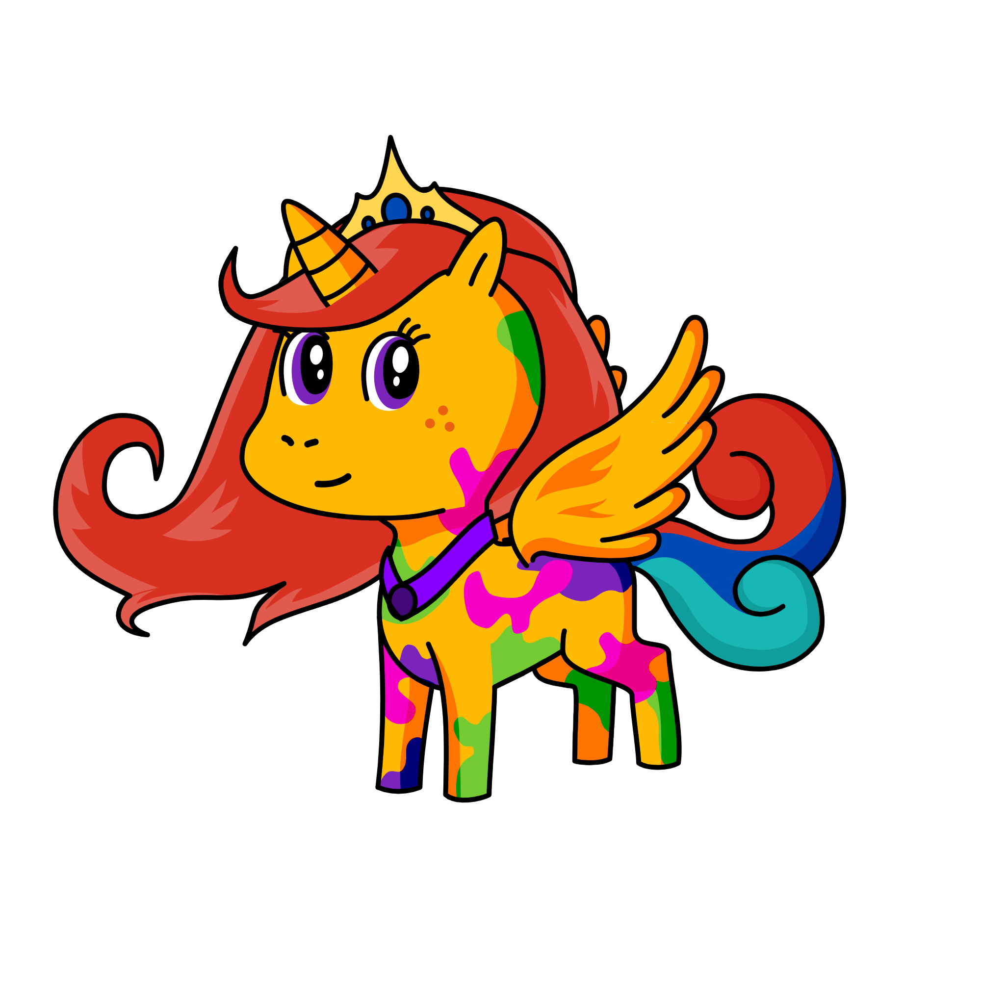 Qween coral, the unicorn