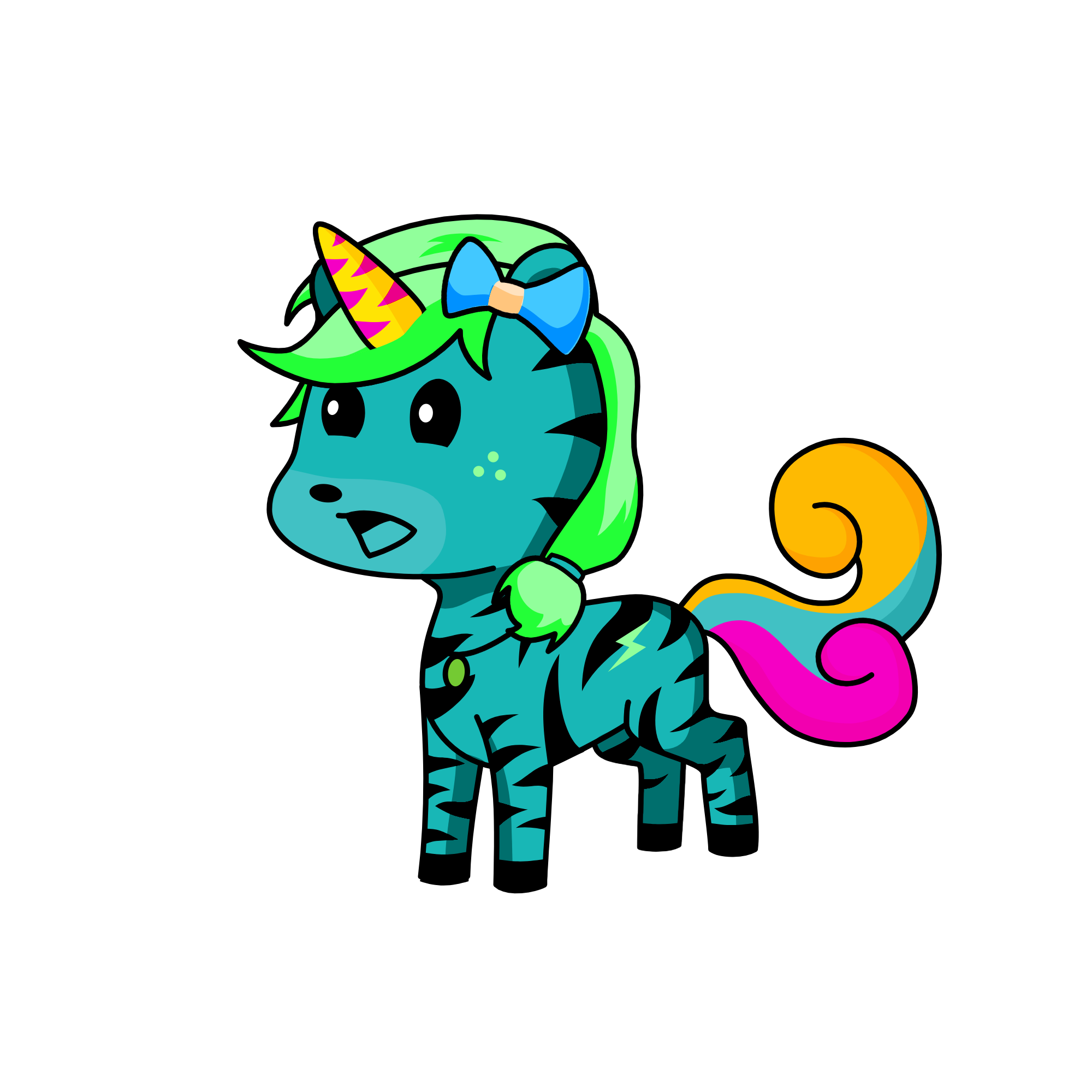 Blueberry, the unicorn
