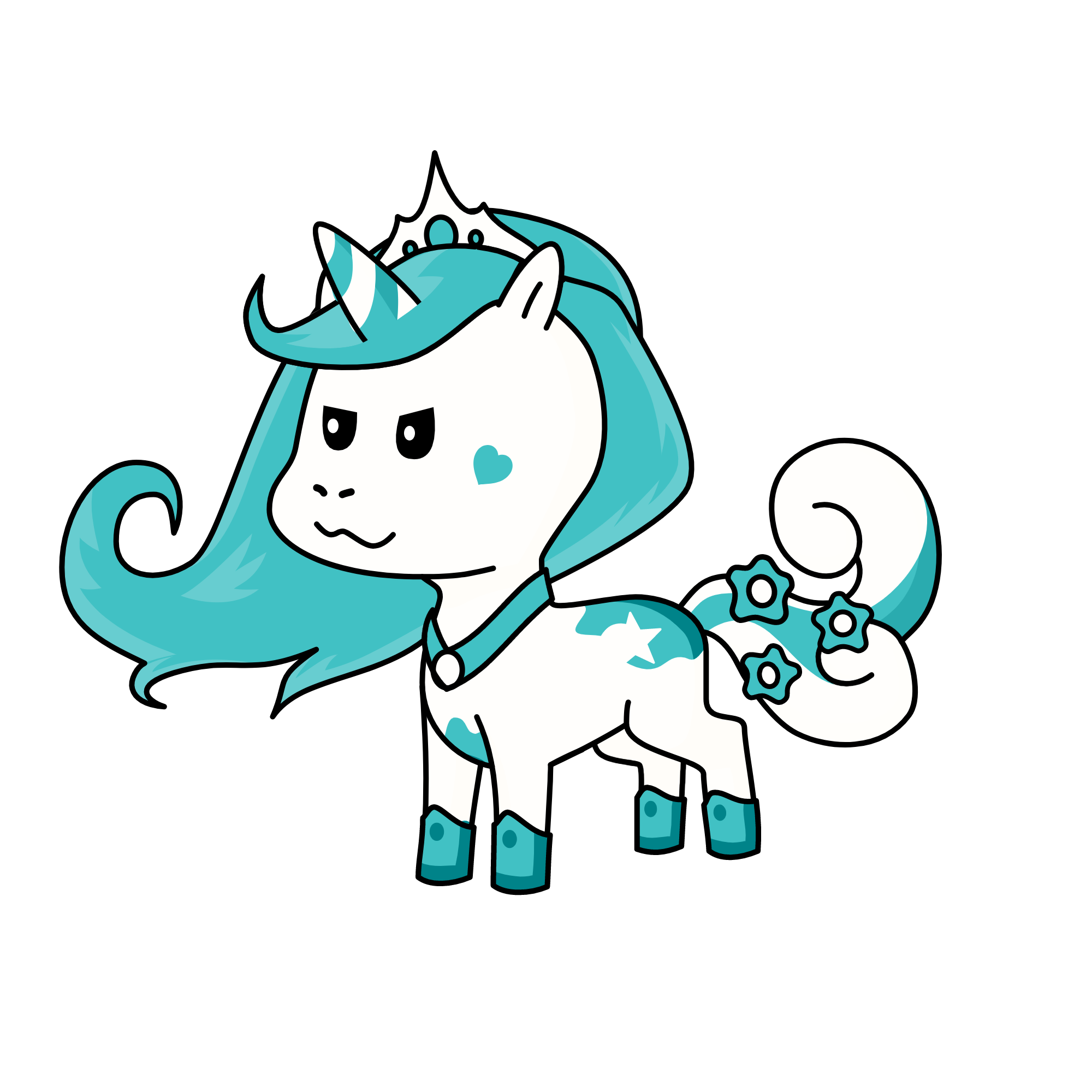 Cloudy, the unicorn
