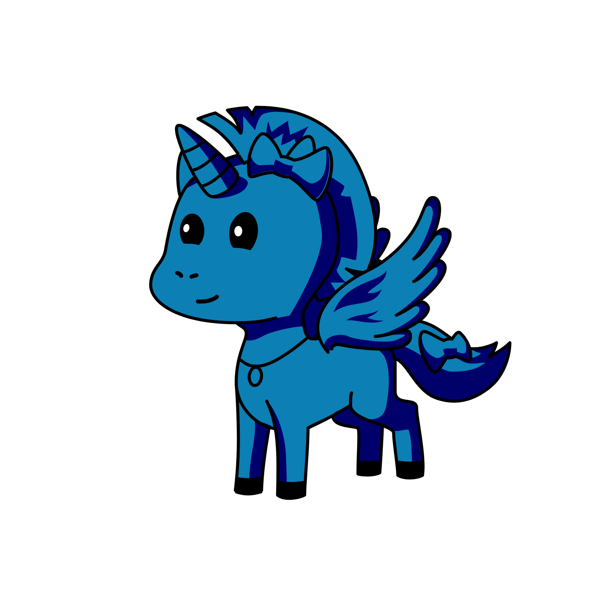 blue, the unicorn