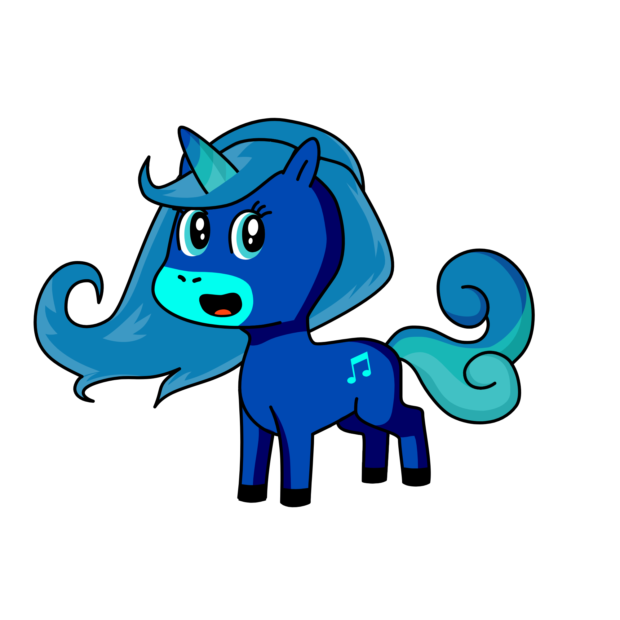 Music Unicorn Bluie , the unicorn