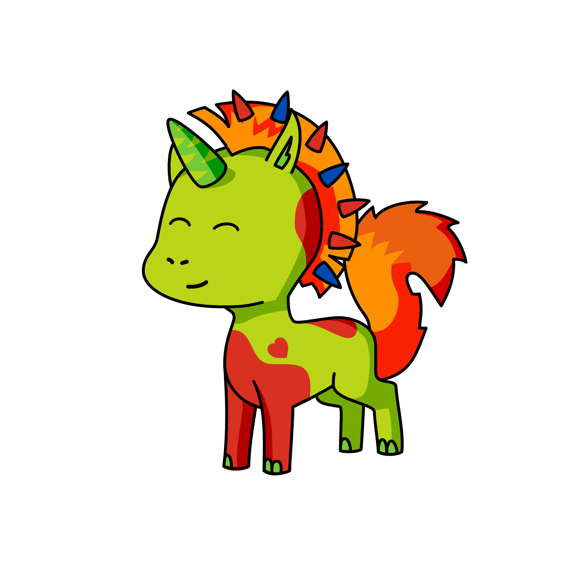 Sweet fruit, the unicorn