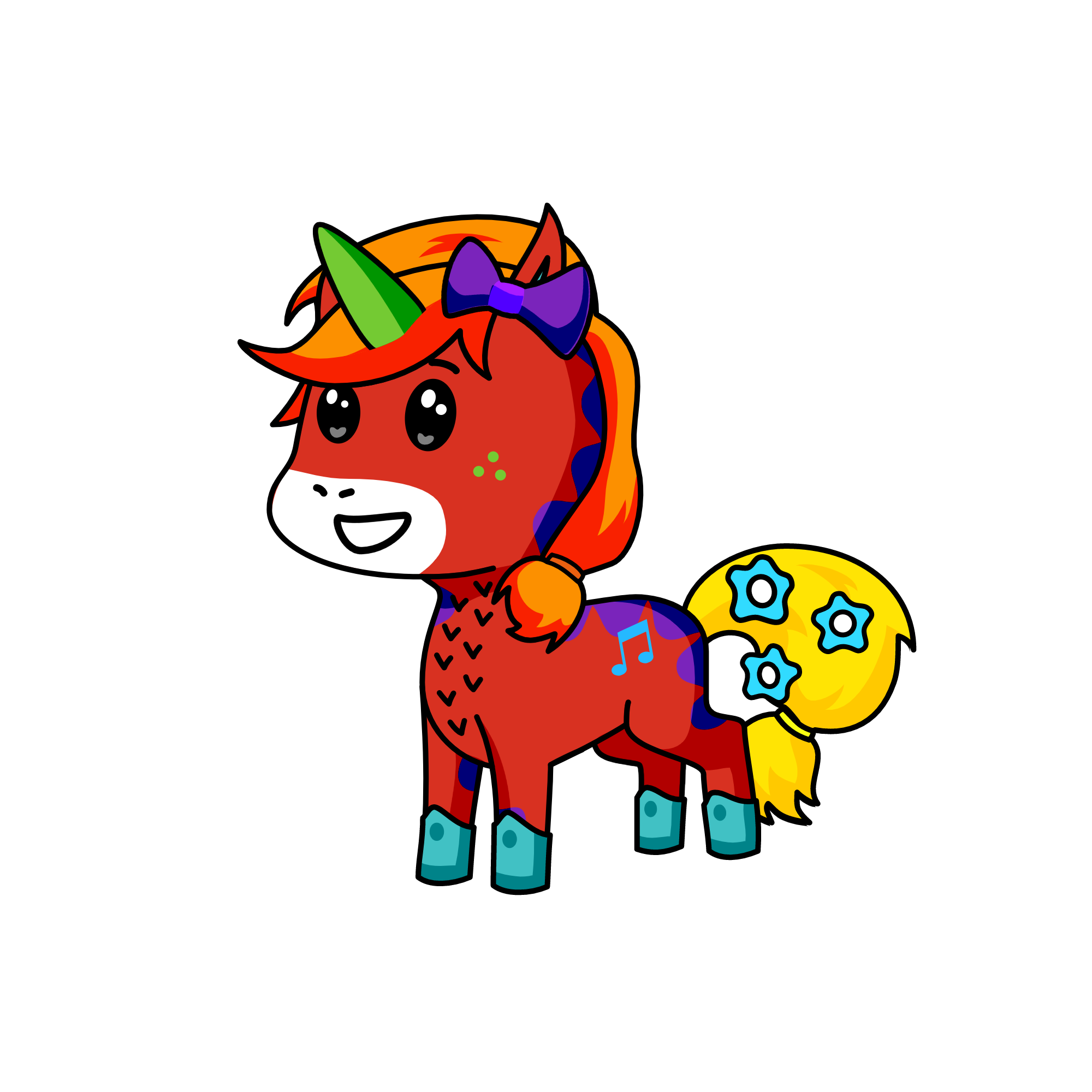 Rainbow, the unicorn