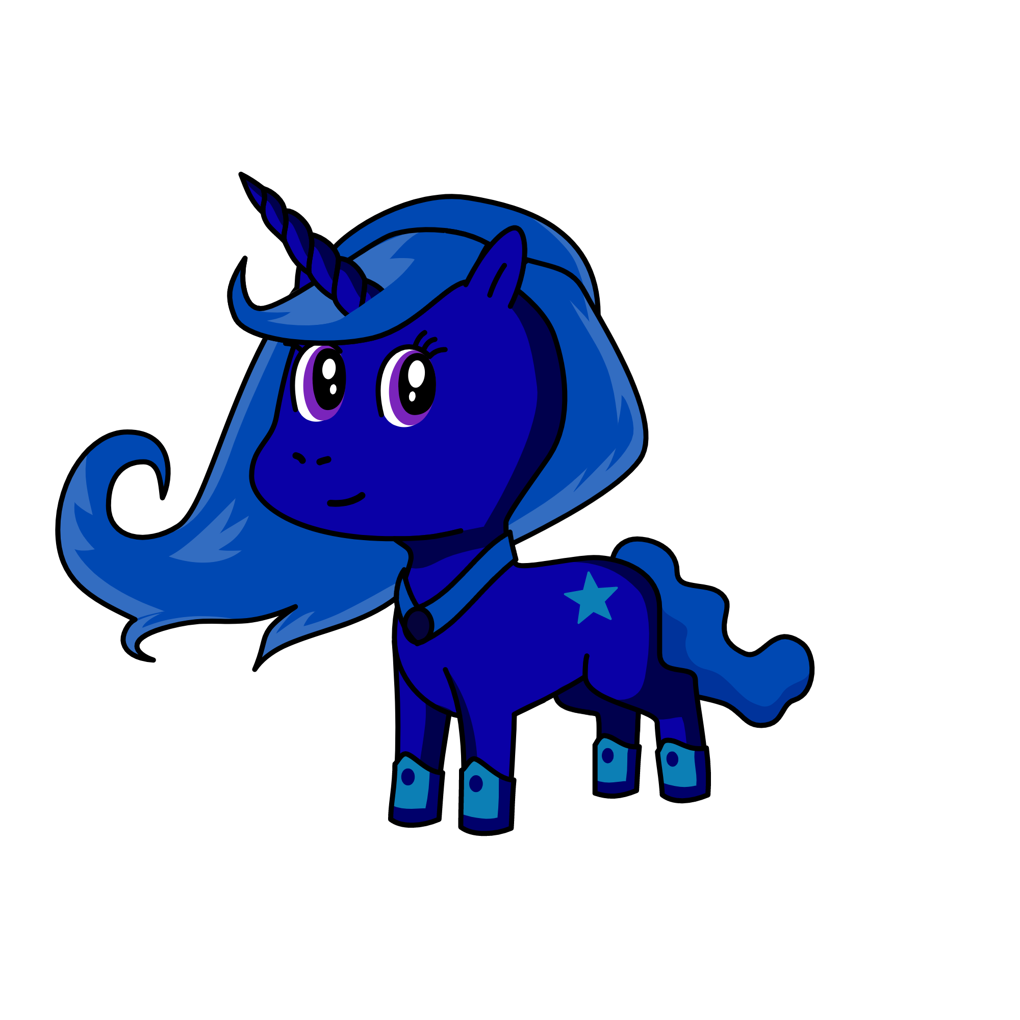 litte princess luna, the unicorn