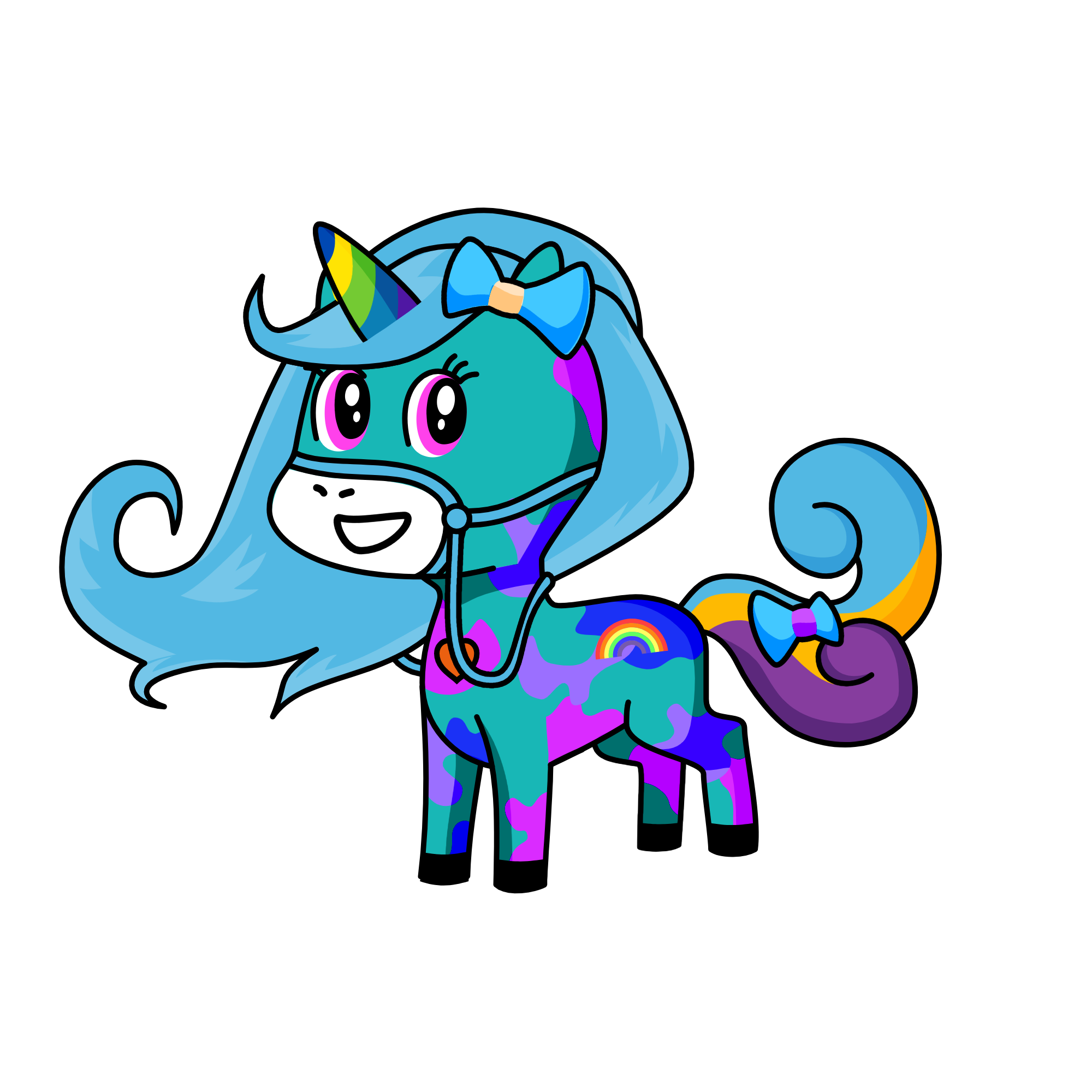Blue Rainbow, the unicorn