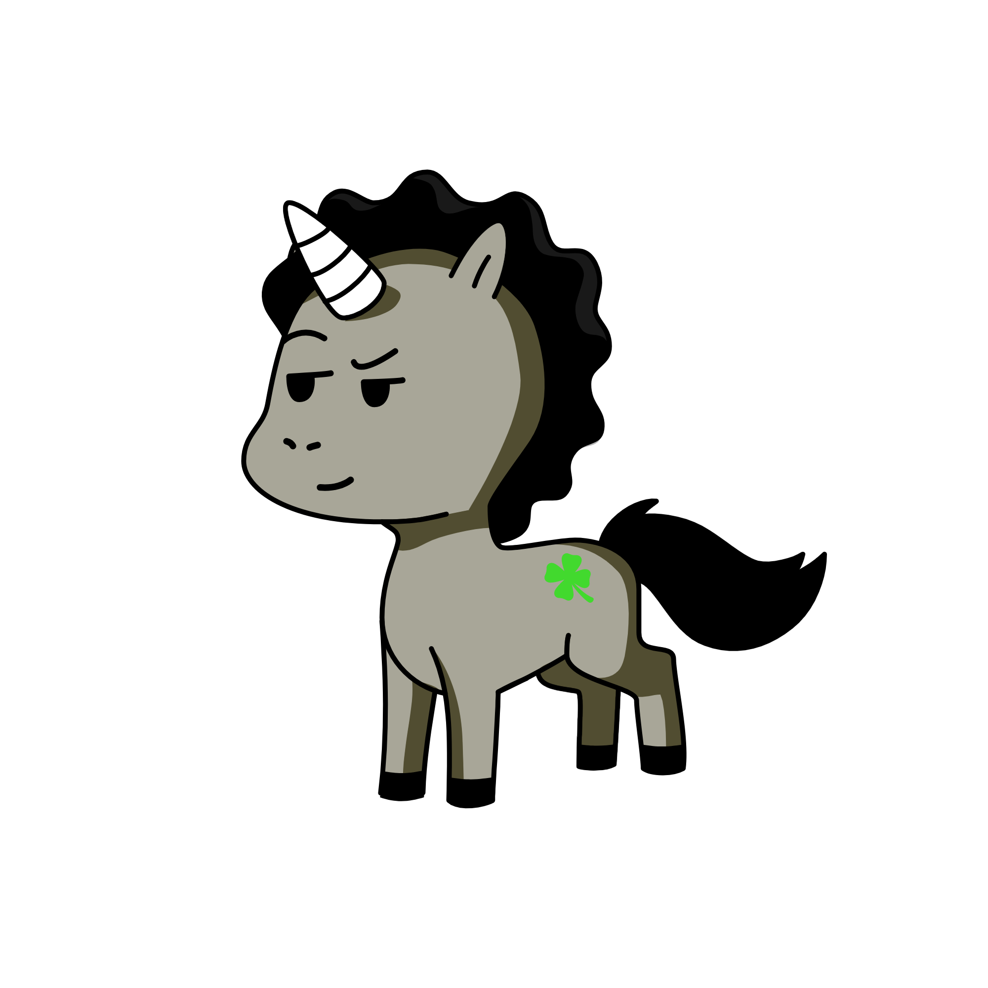 lucky clover, the unicorn