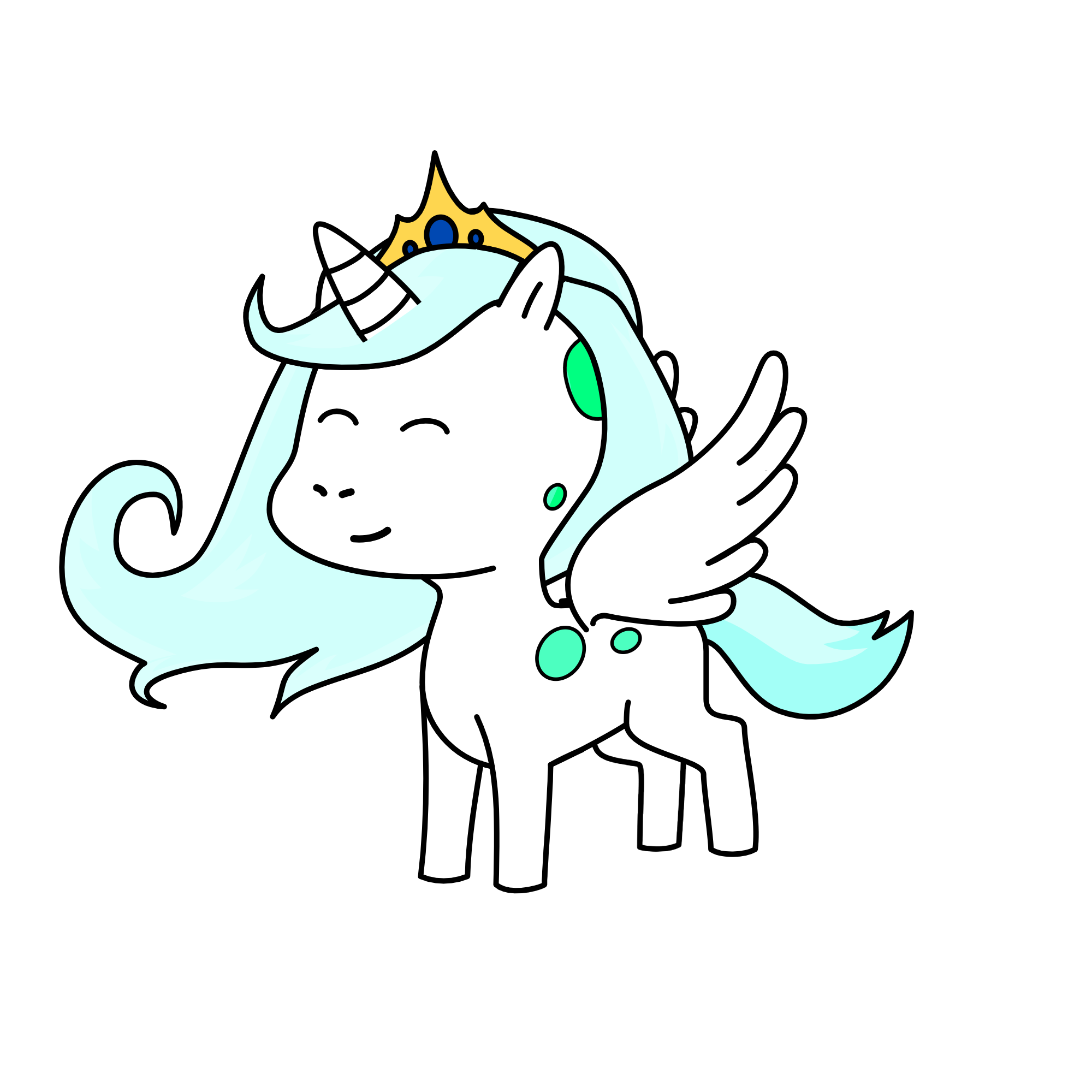 Snow, the unicorn