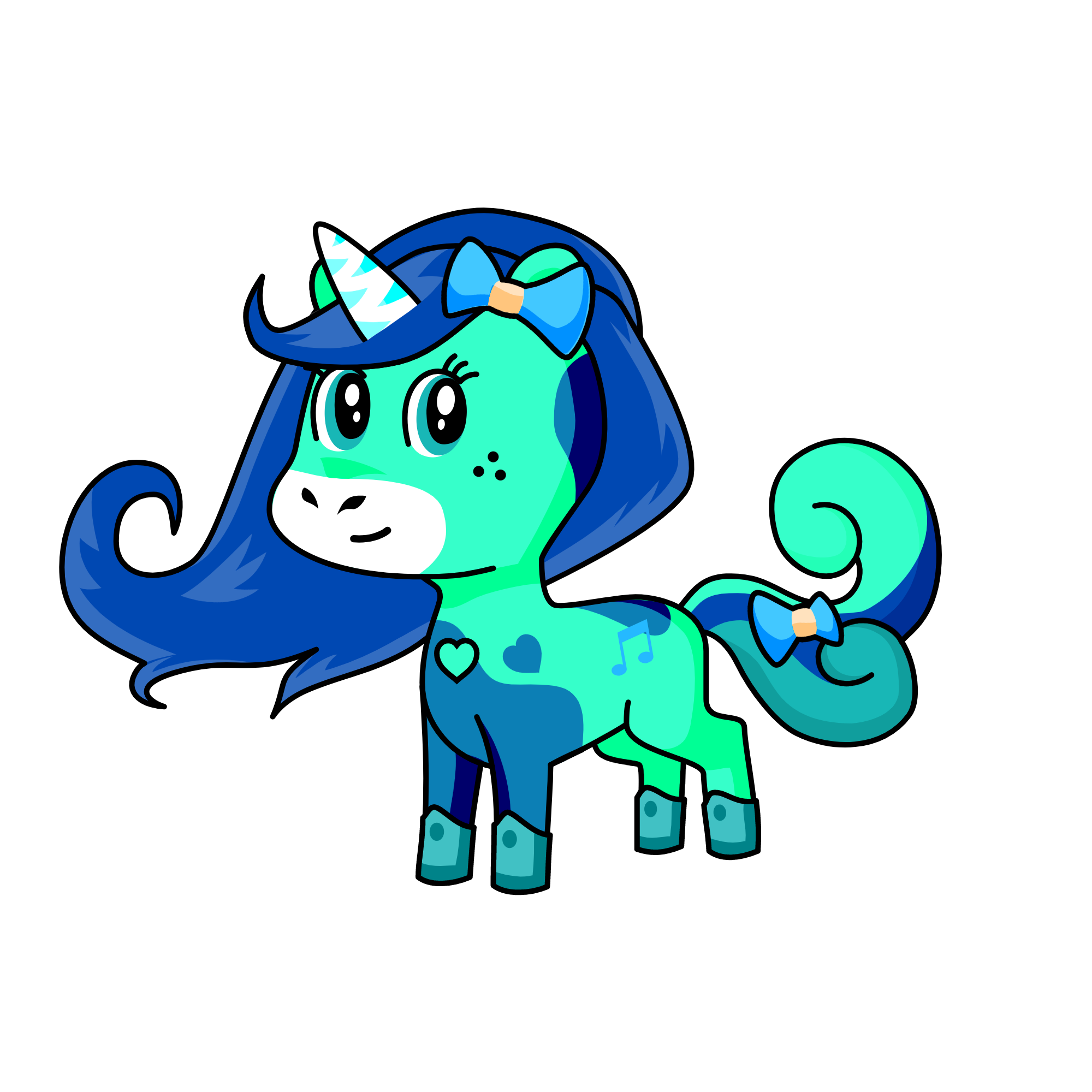 Blu, the unicorn