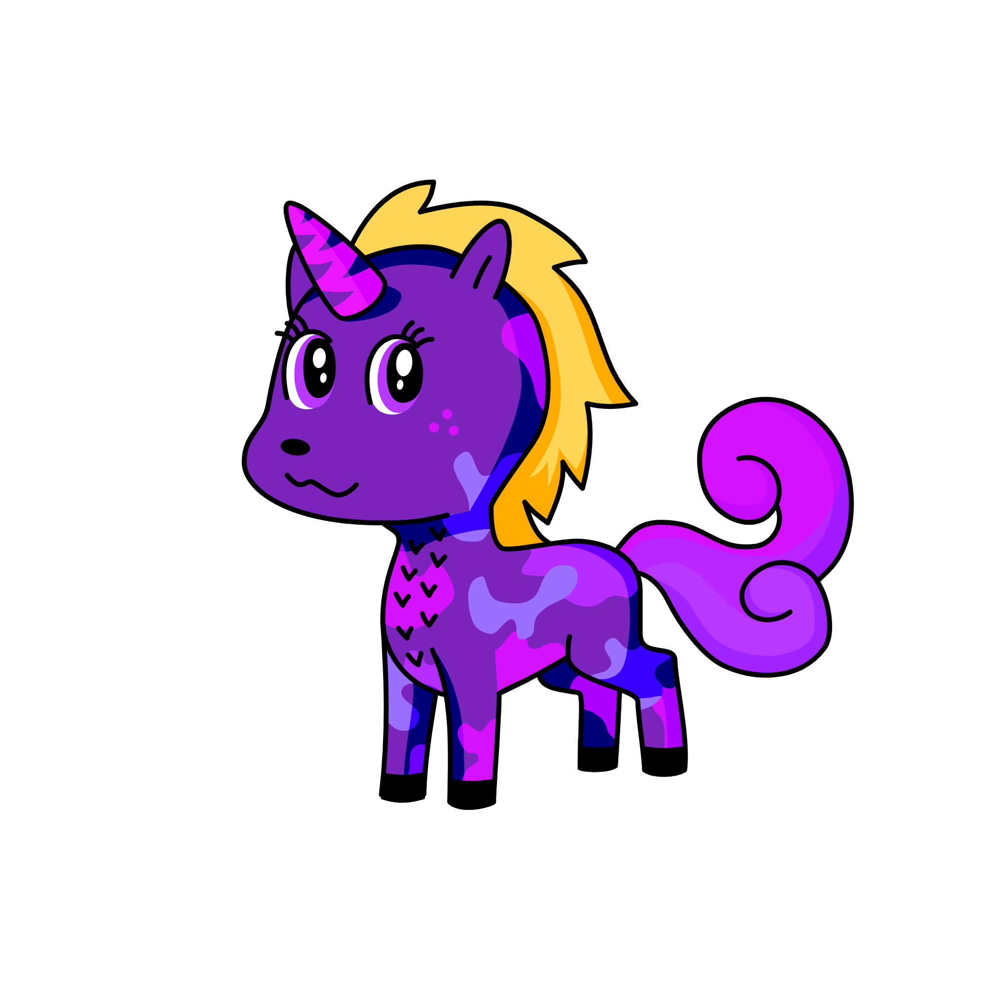 queen of purple, the unicorn