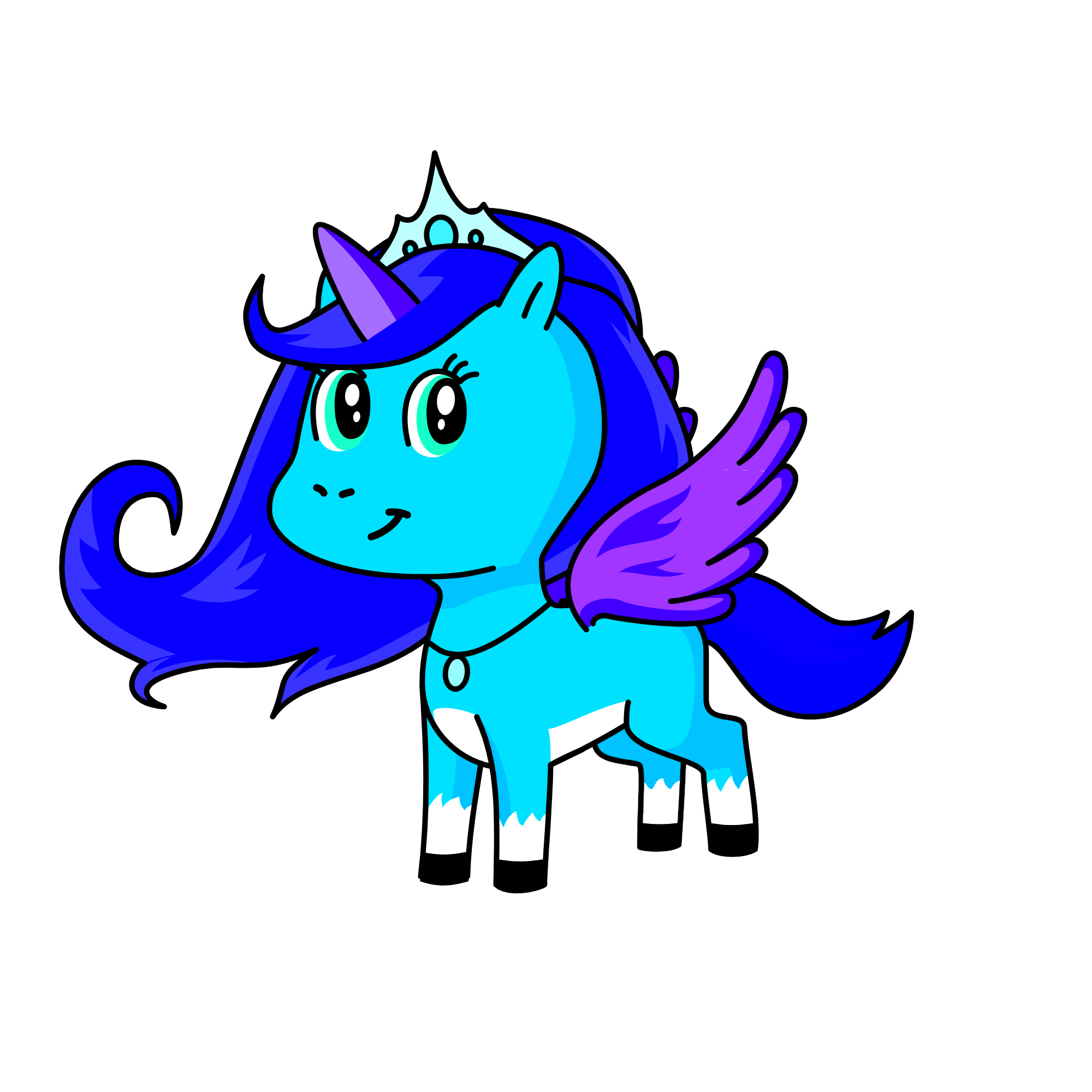 Coral princess of sea, the unicorn