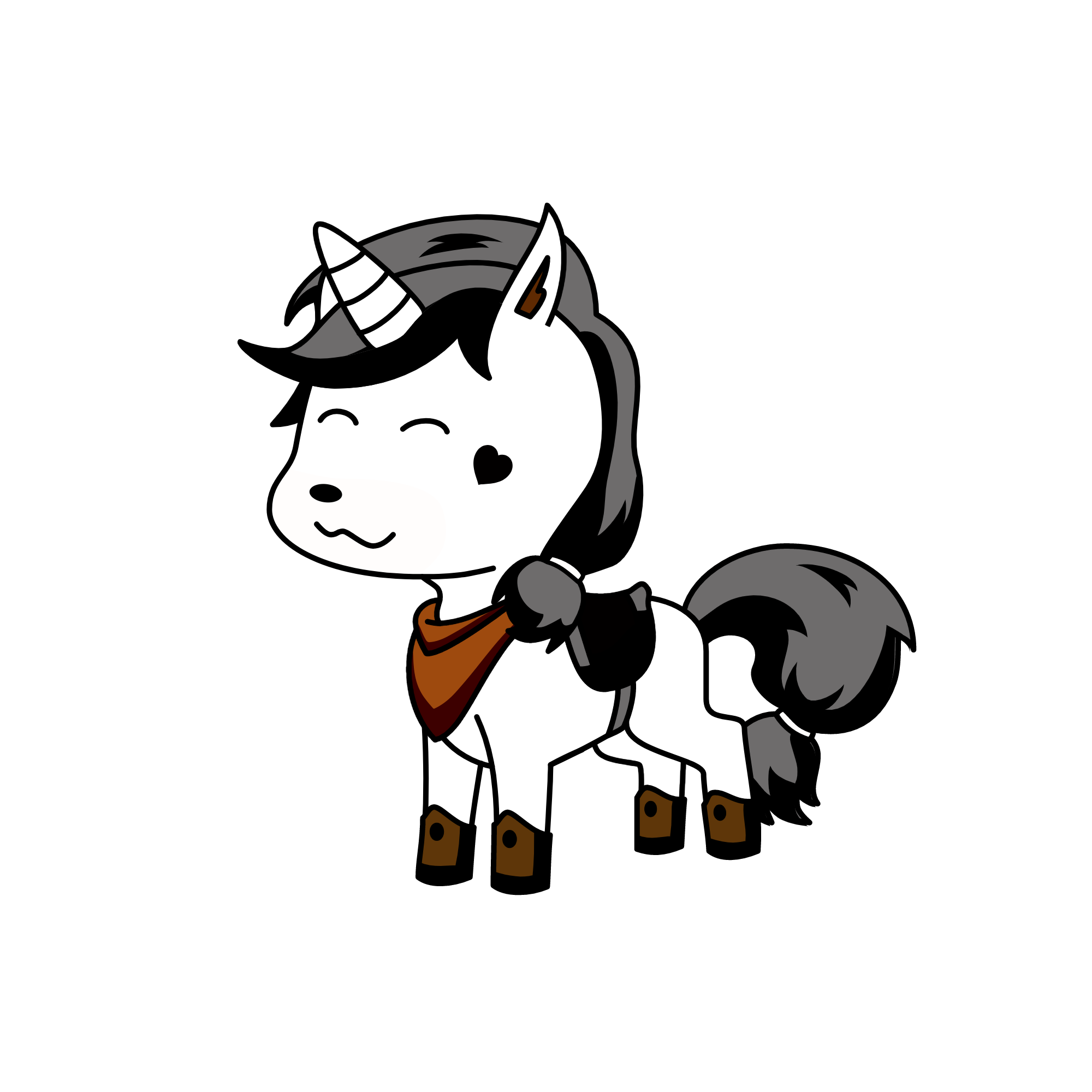 Ink!Sans pony version, the unicorn