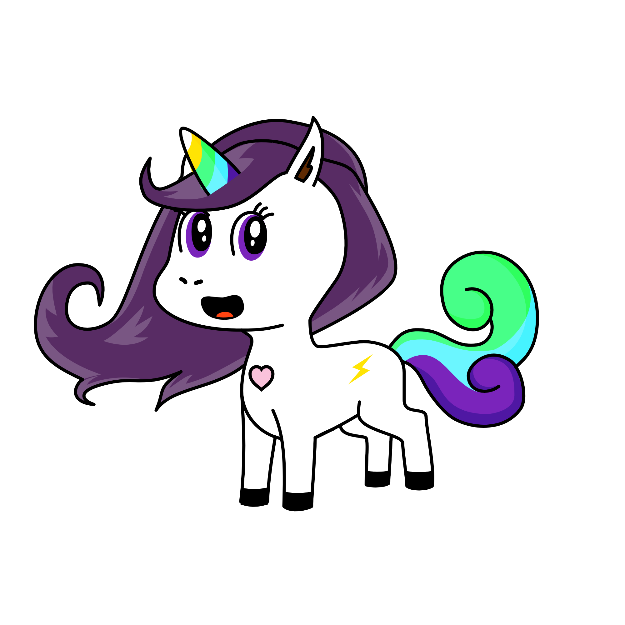 Glits-glow, the unicorn