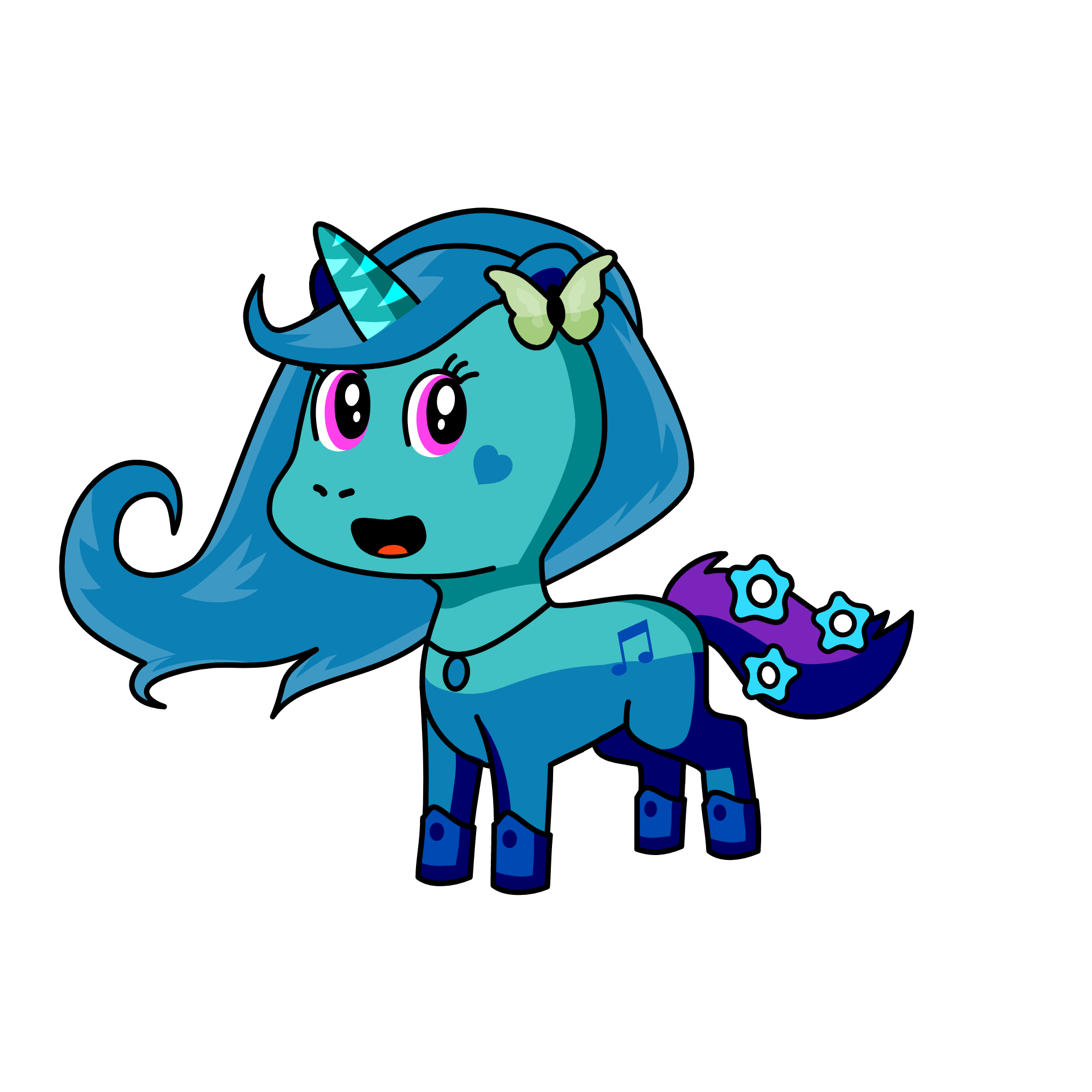 blue music, the unicorn
