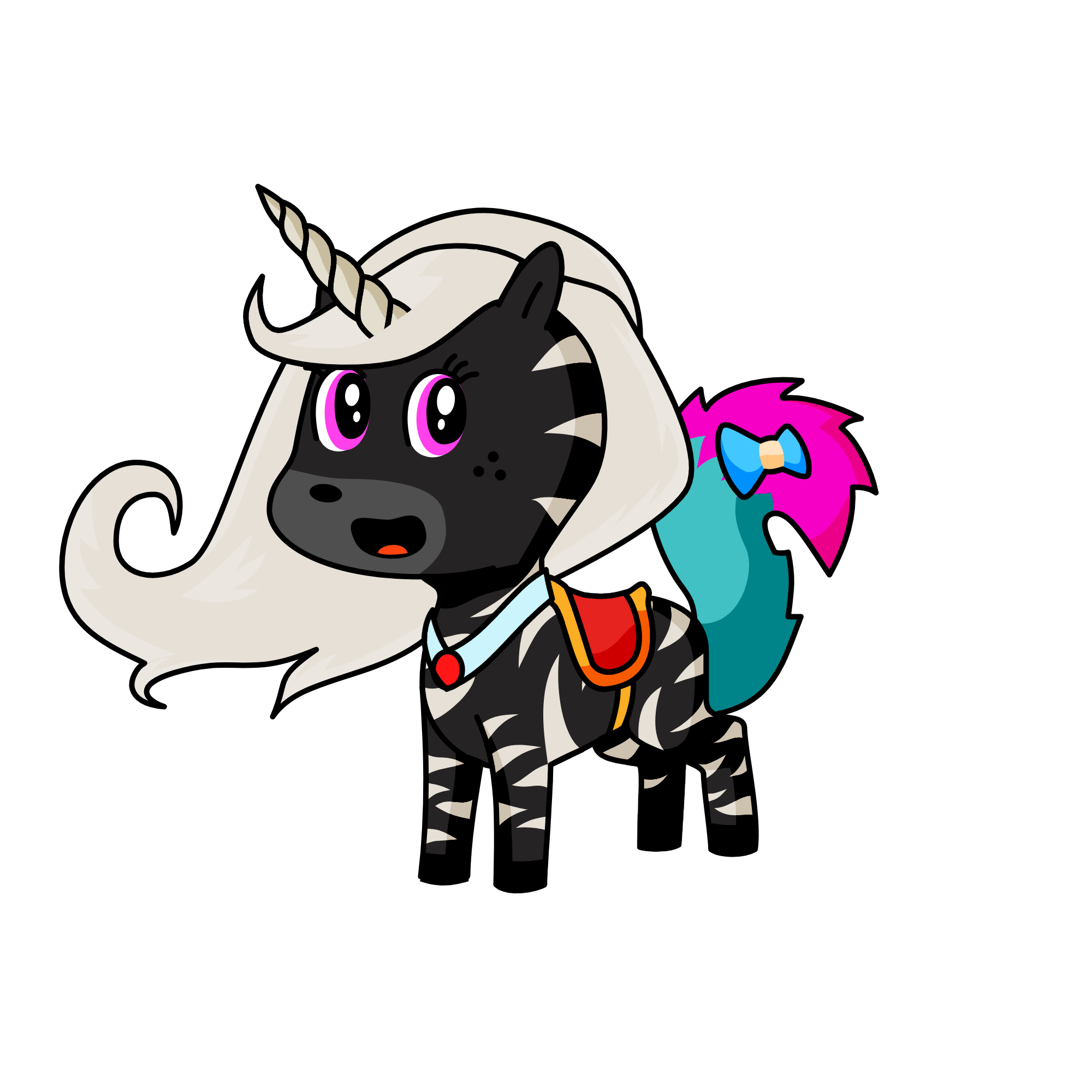 zebra, the unicorn