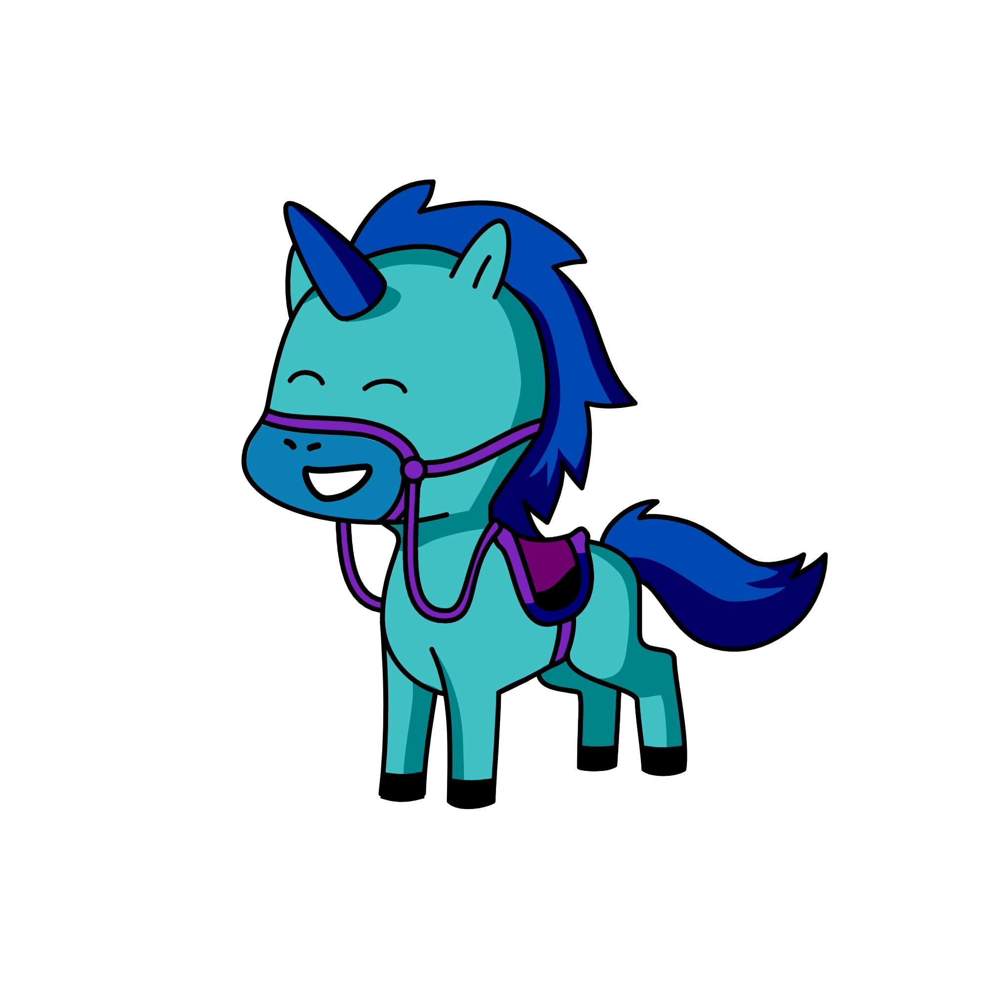 Blueberry, the unicorn
