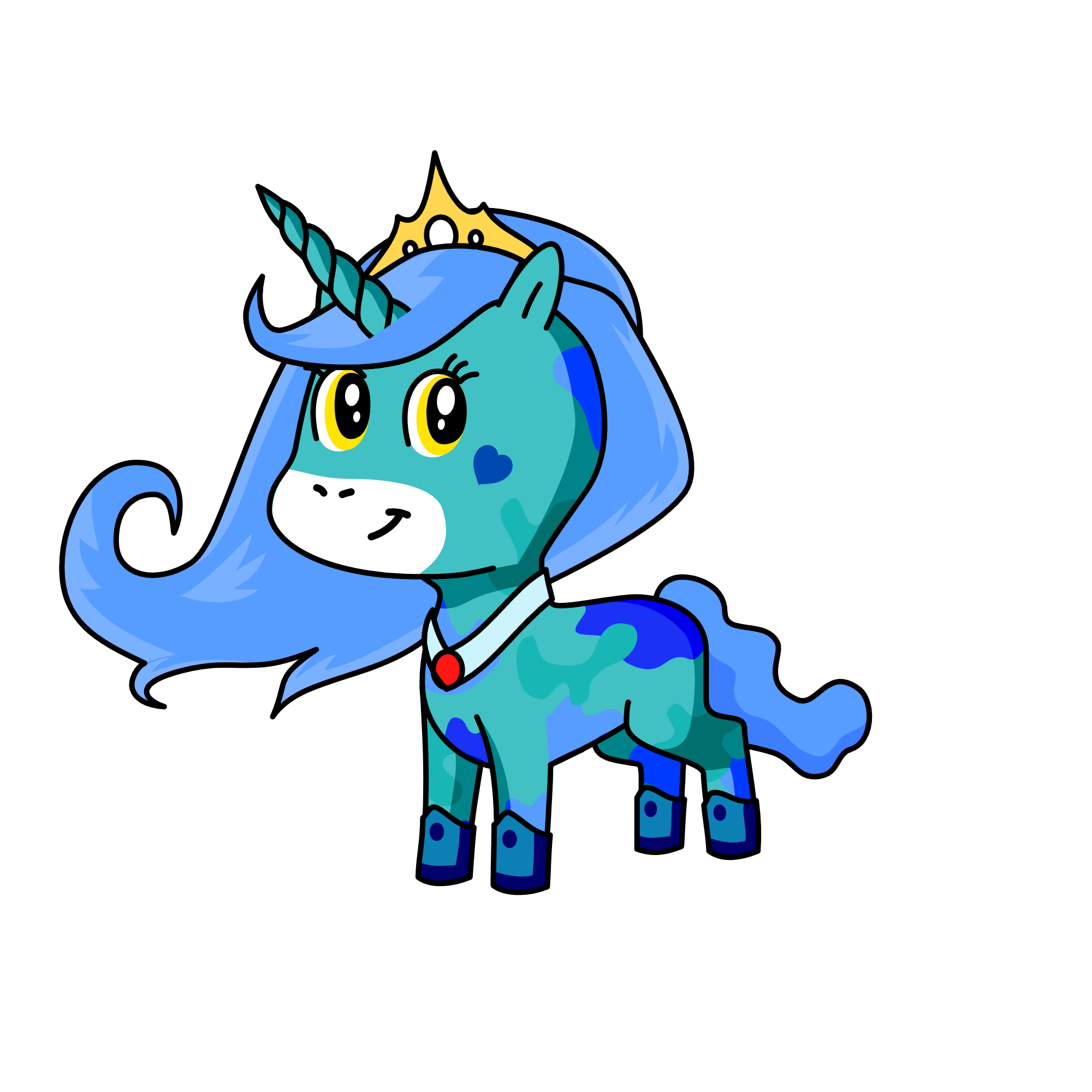 Blue Star, the unicorn