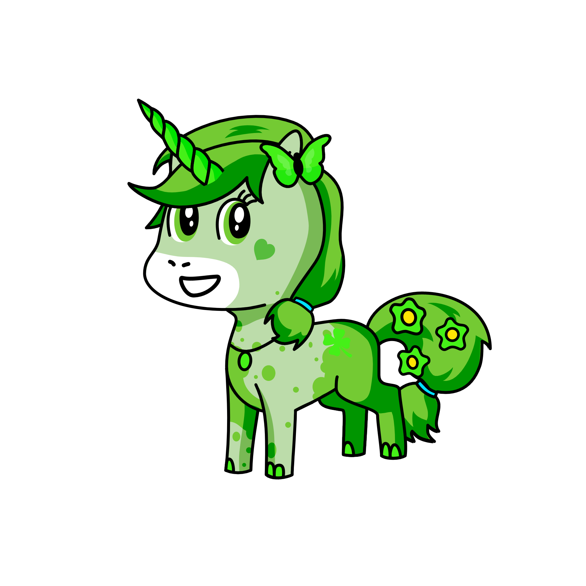 GREEN PIE, the unicorn