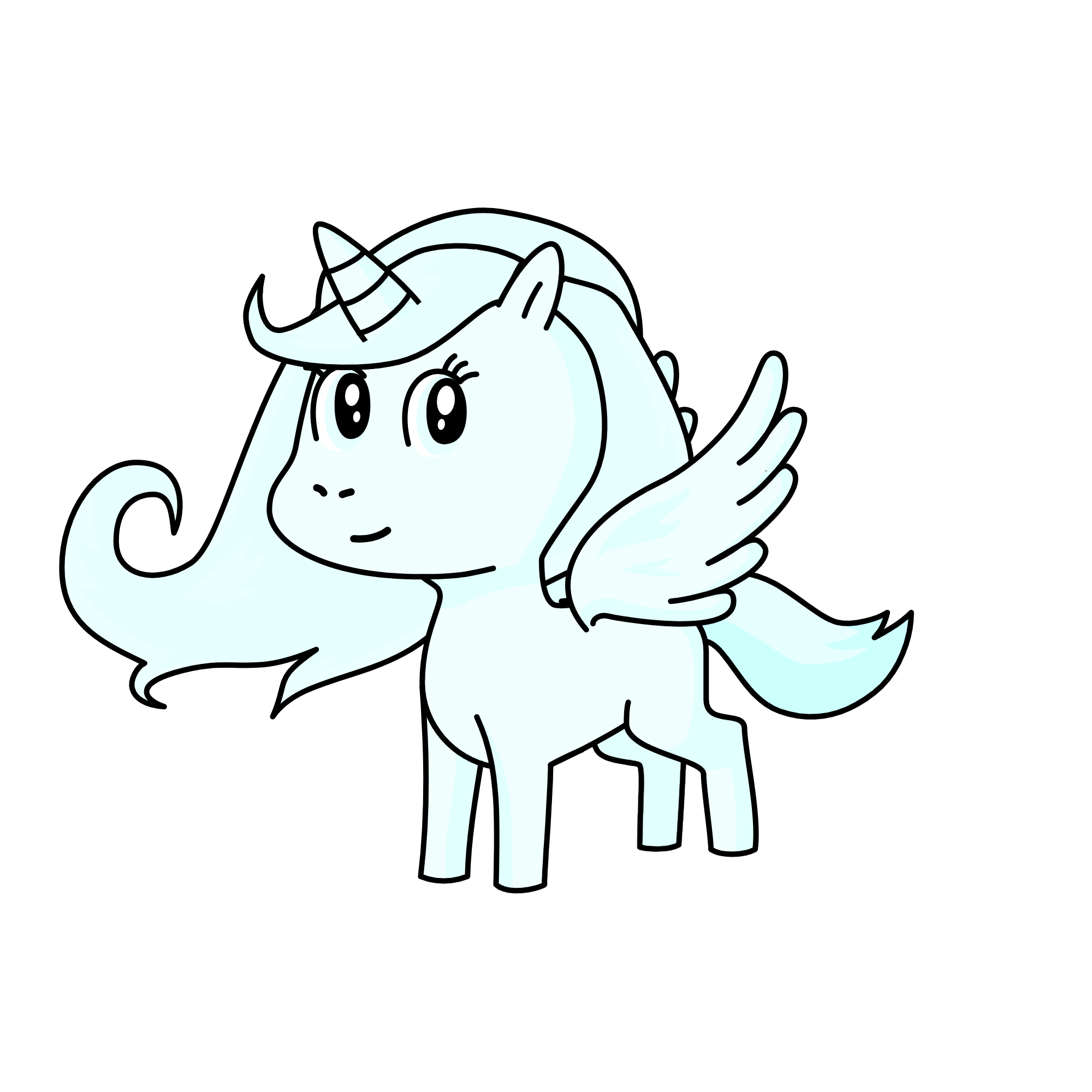 White, the unicorn