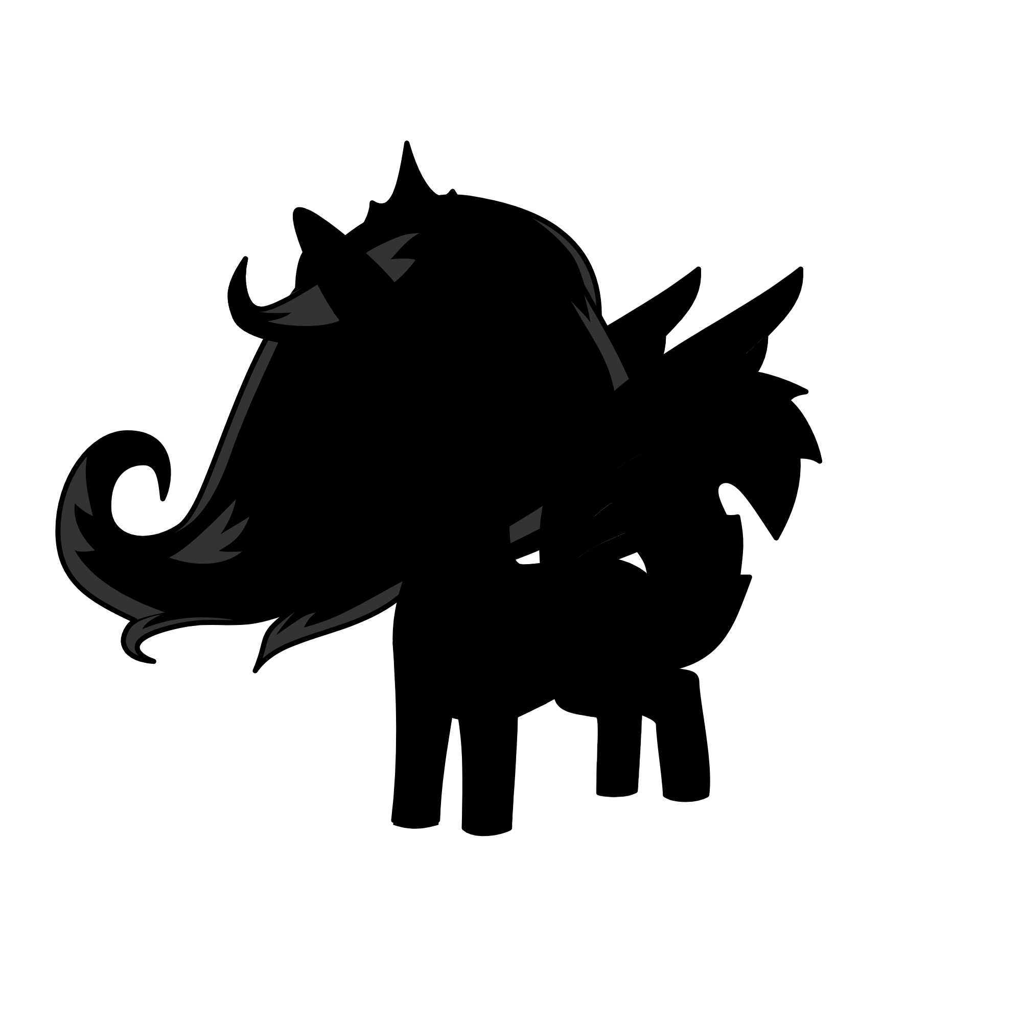 Just Black, the unicorn