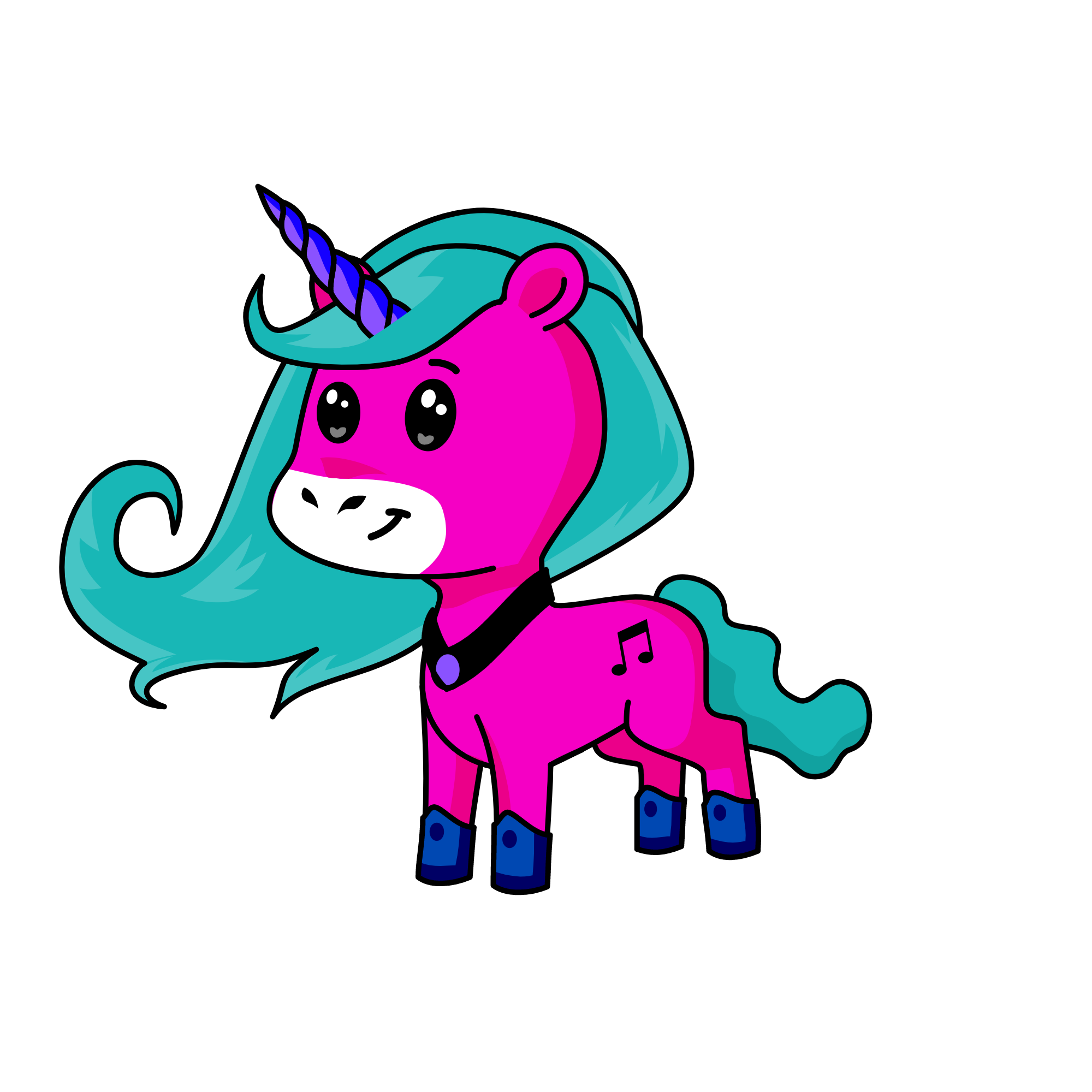 Rainbow, the unicorn