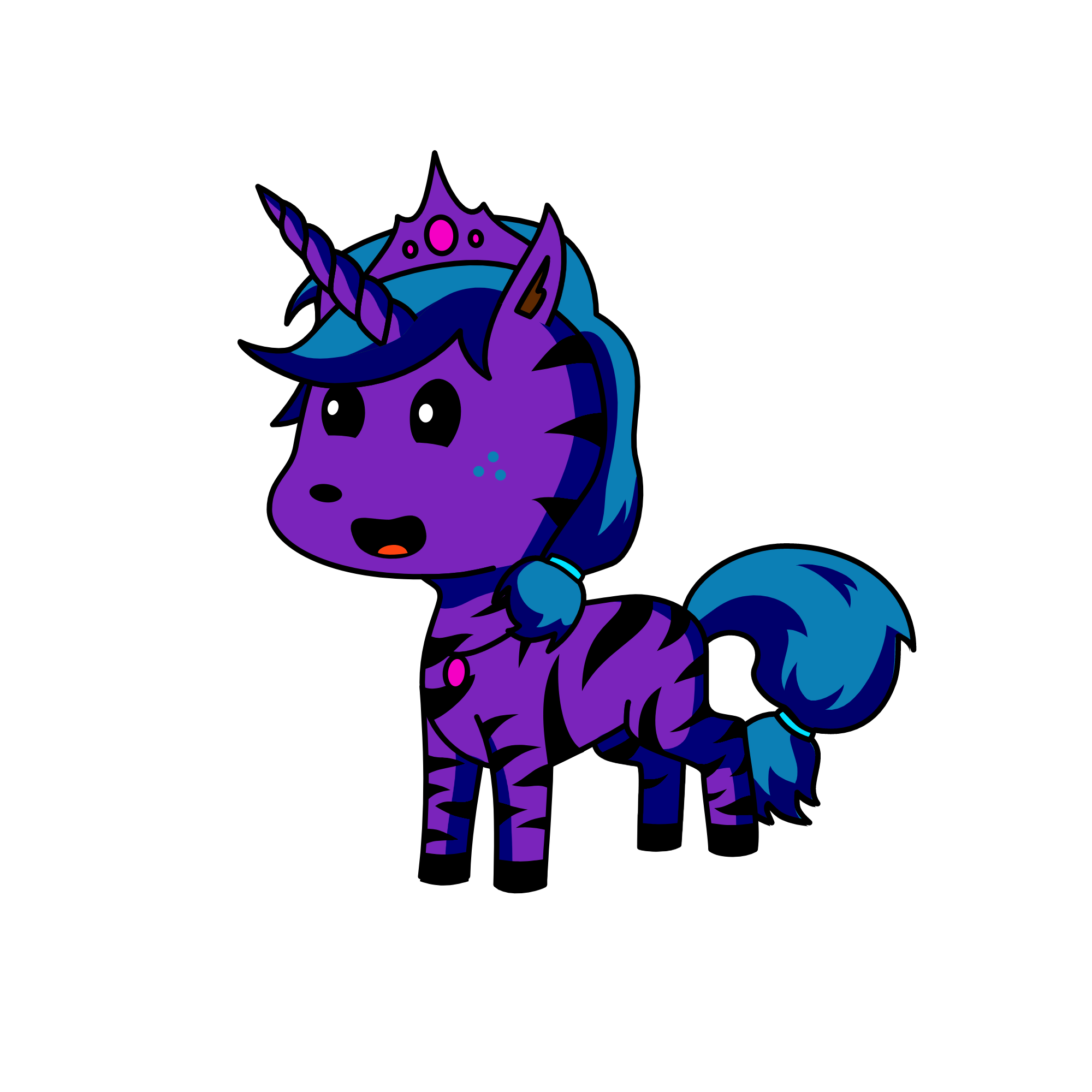 Her Majesty Purple Panther, the unicorn