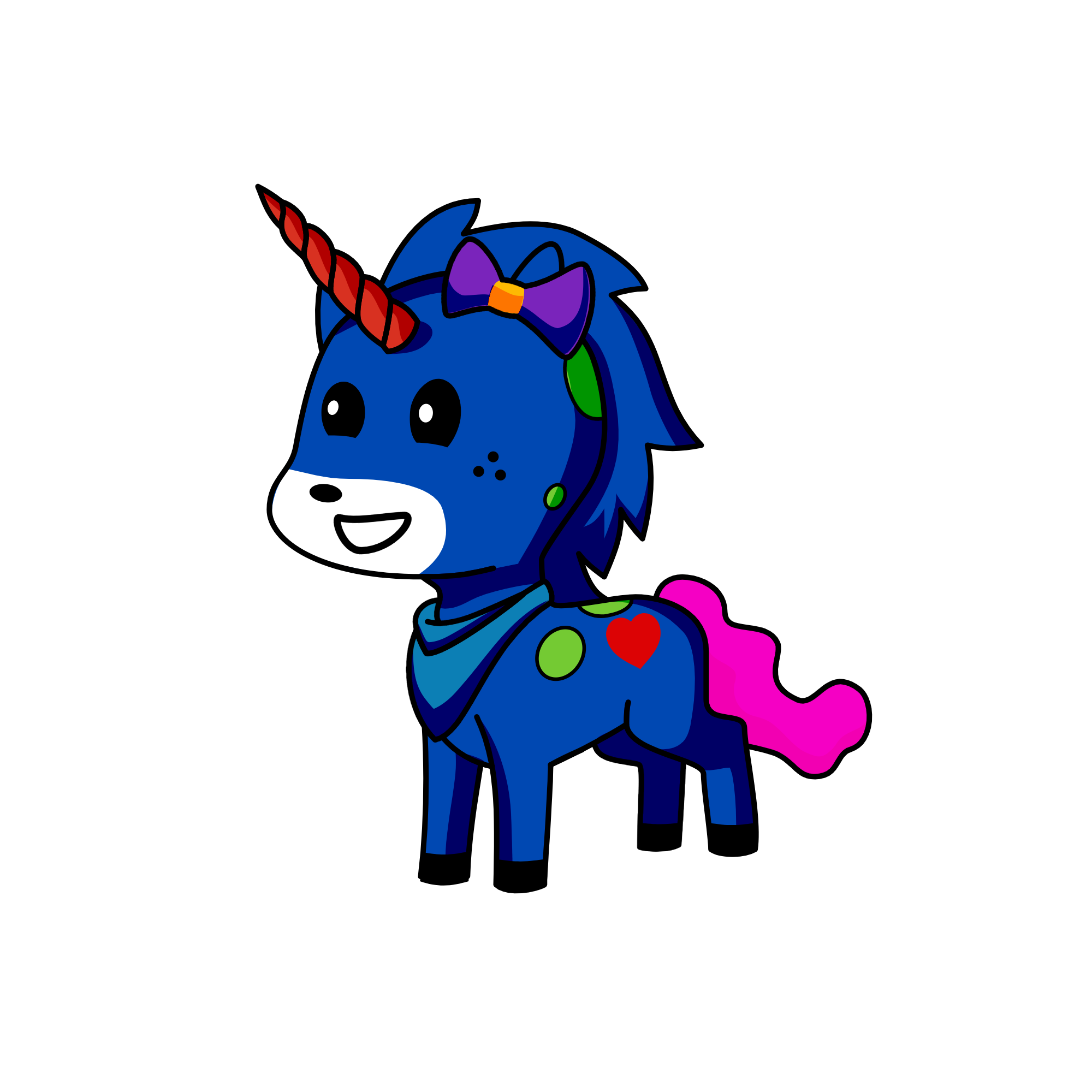 find the bow and scarf people wanted this unicorn, the unicorn
