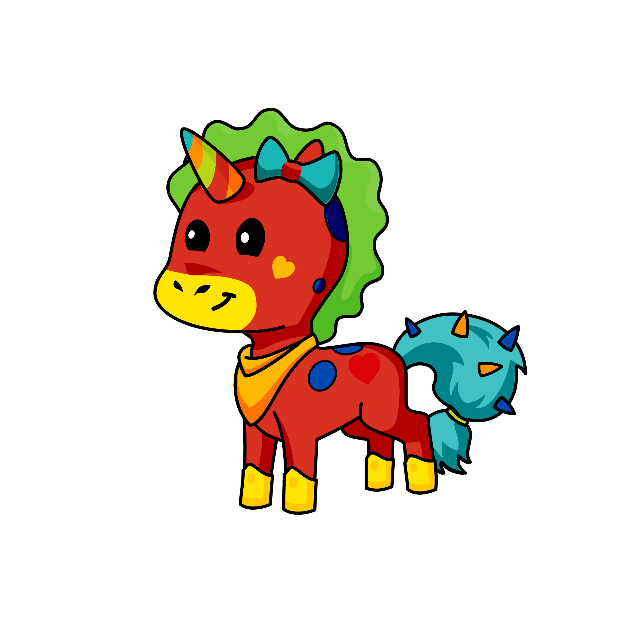 look for the bow and scarf people wanted this unicorn, the unicorn
