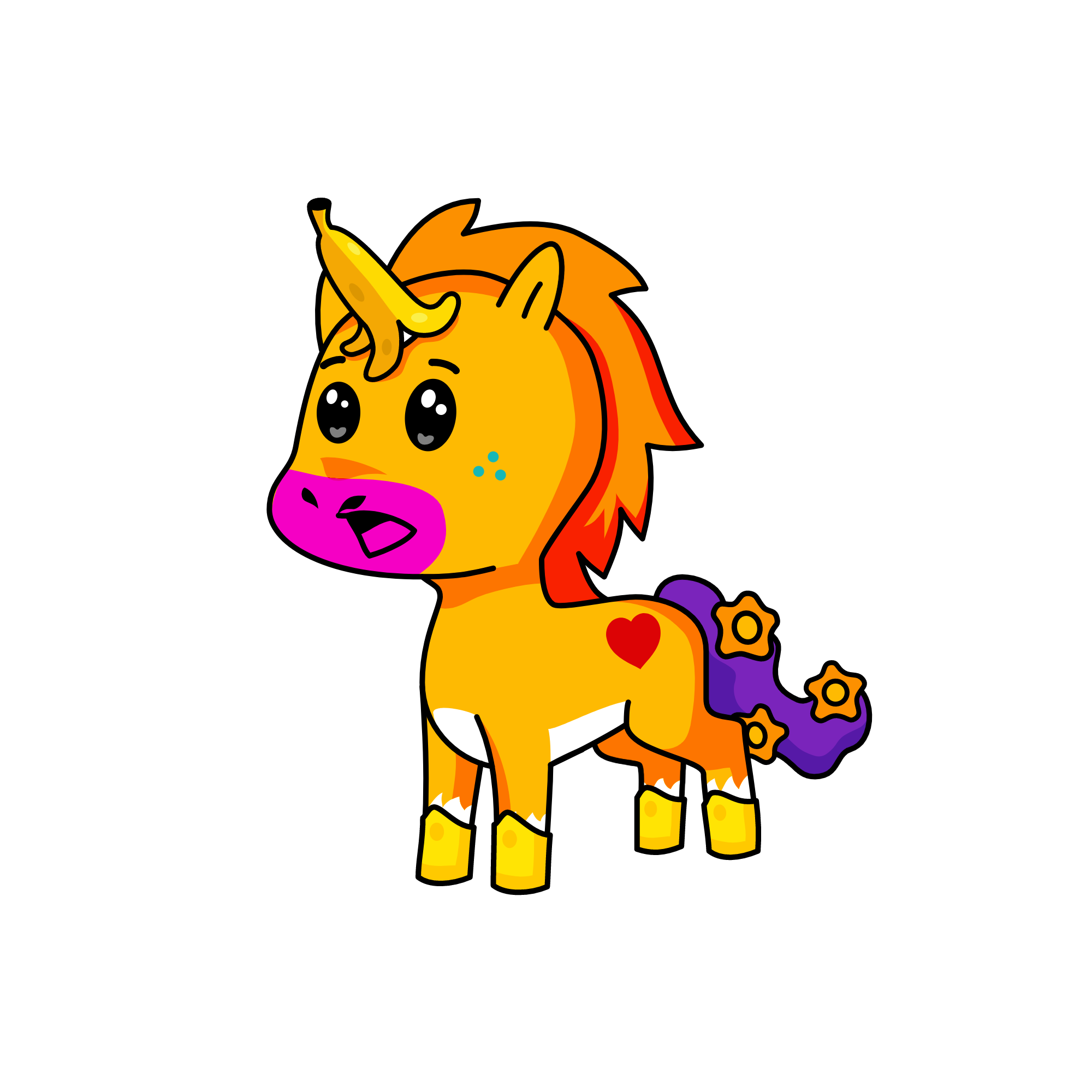 look at the banana and the flowers people hated this pony, the unicorn