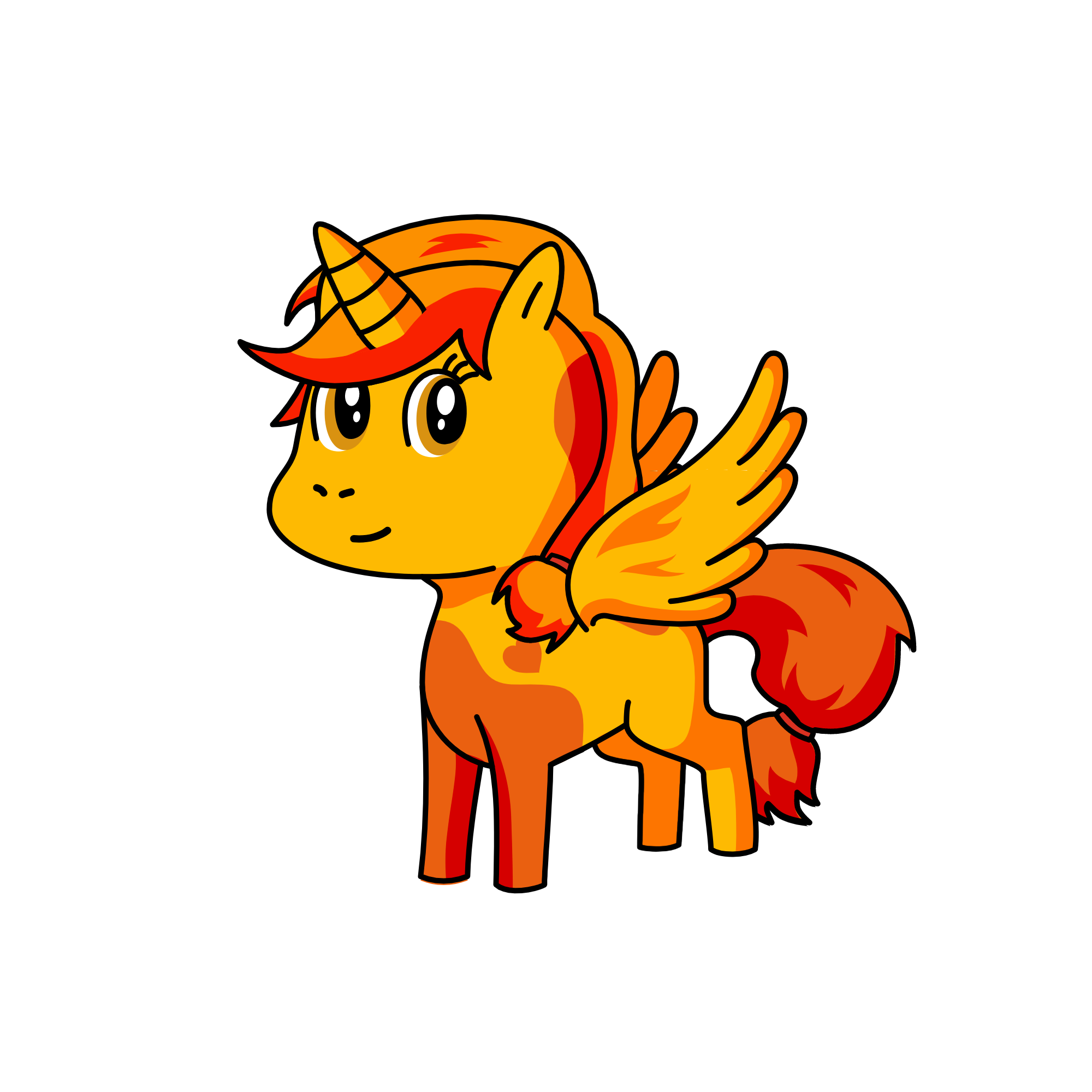 Orange, the unicorn