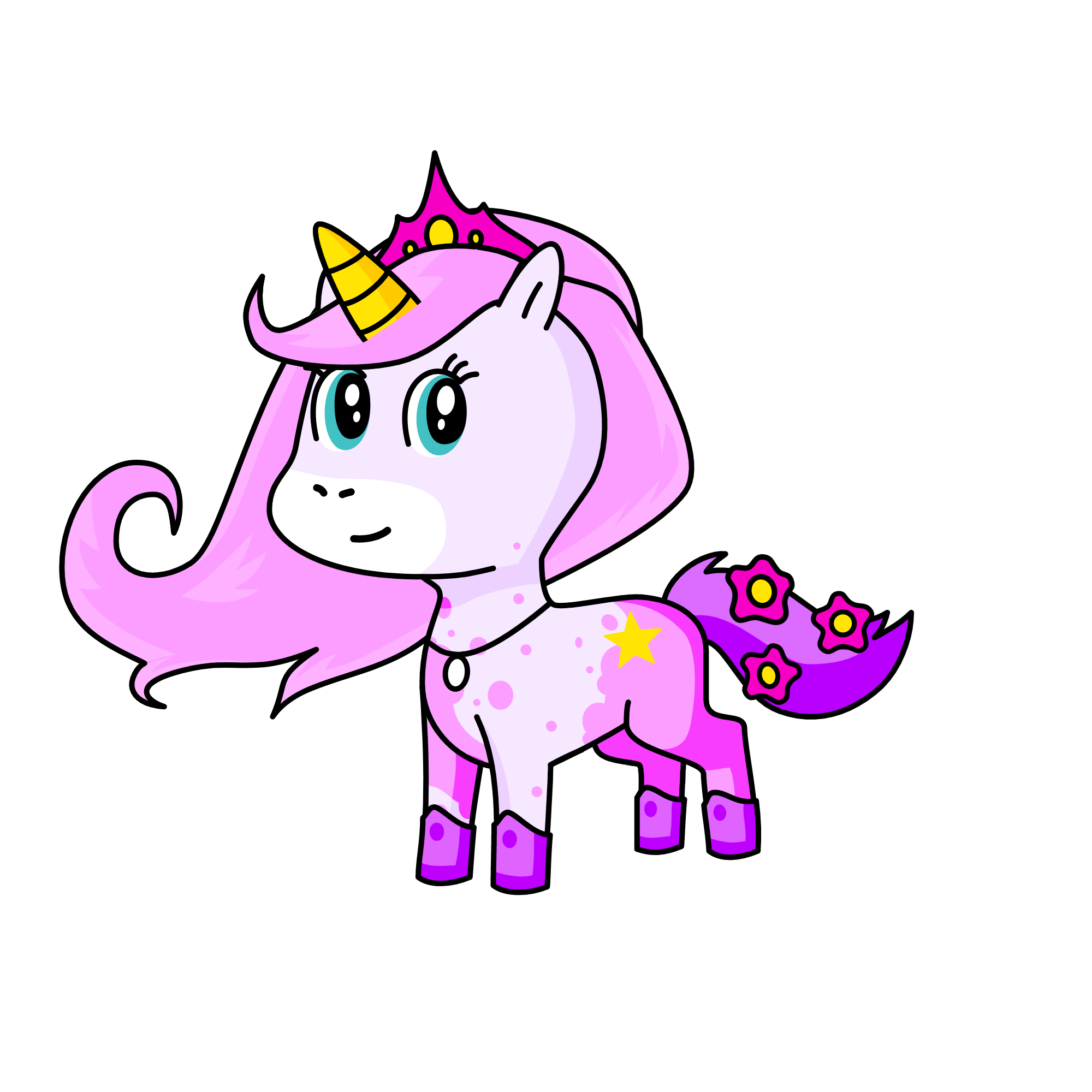 bubble gum Queen, the unicorn