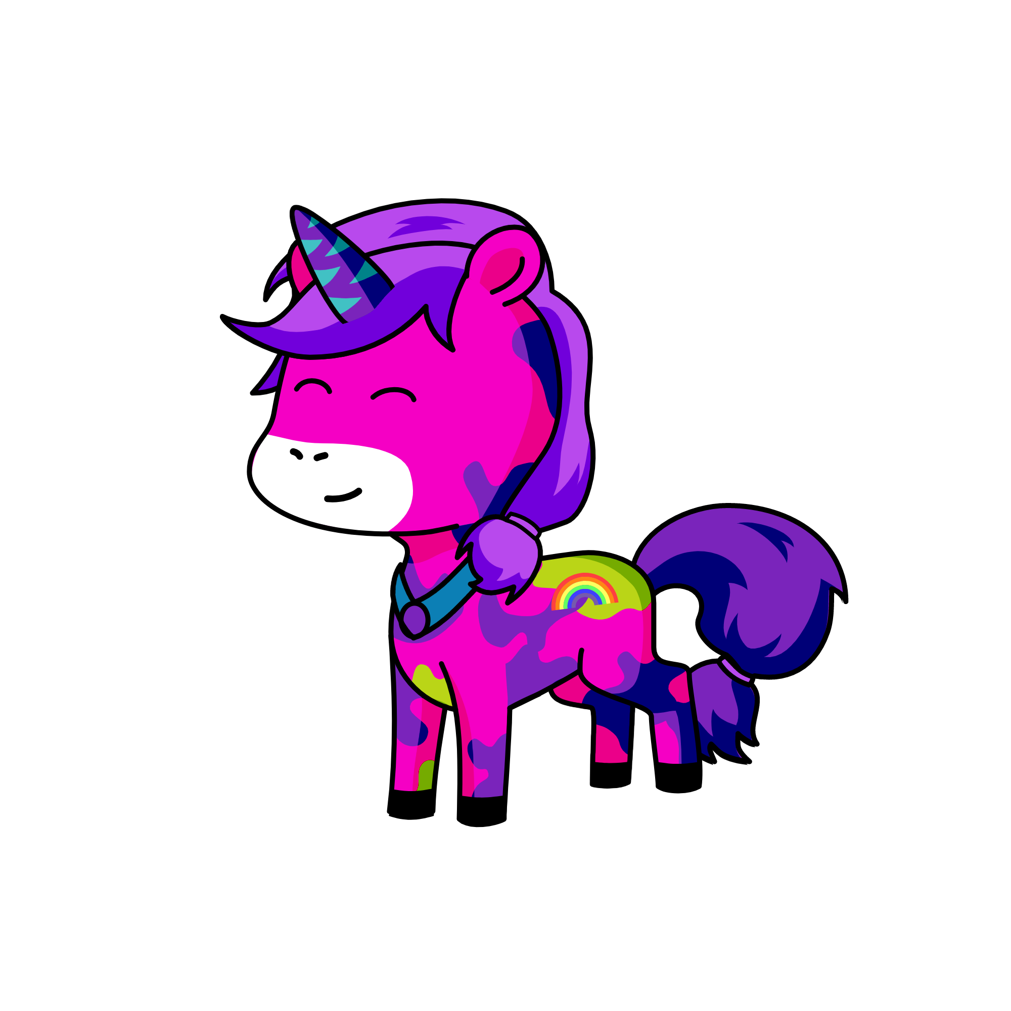 Rainbow, the unicorn