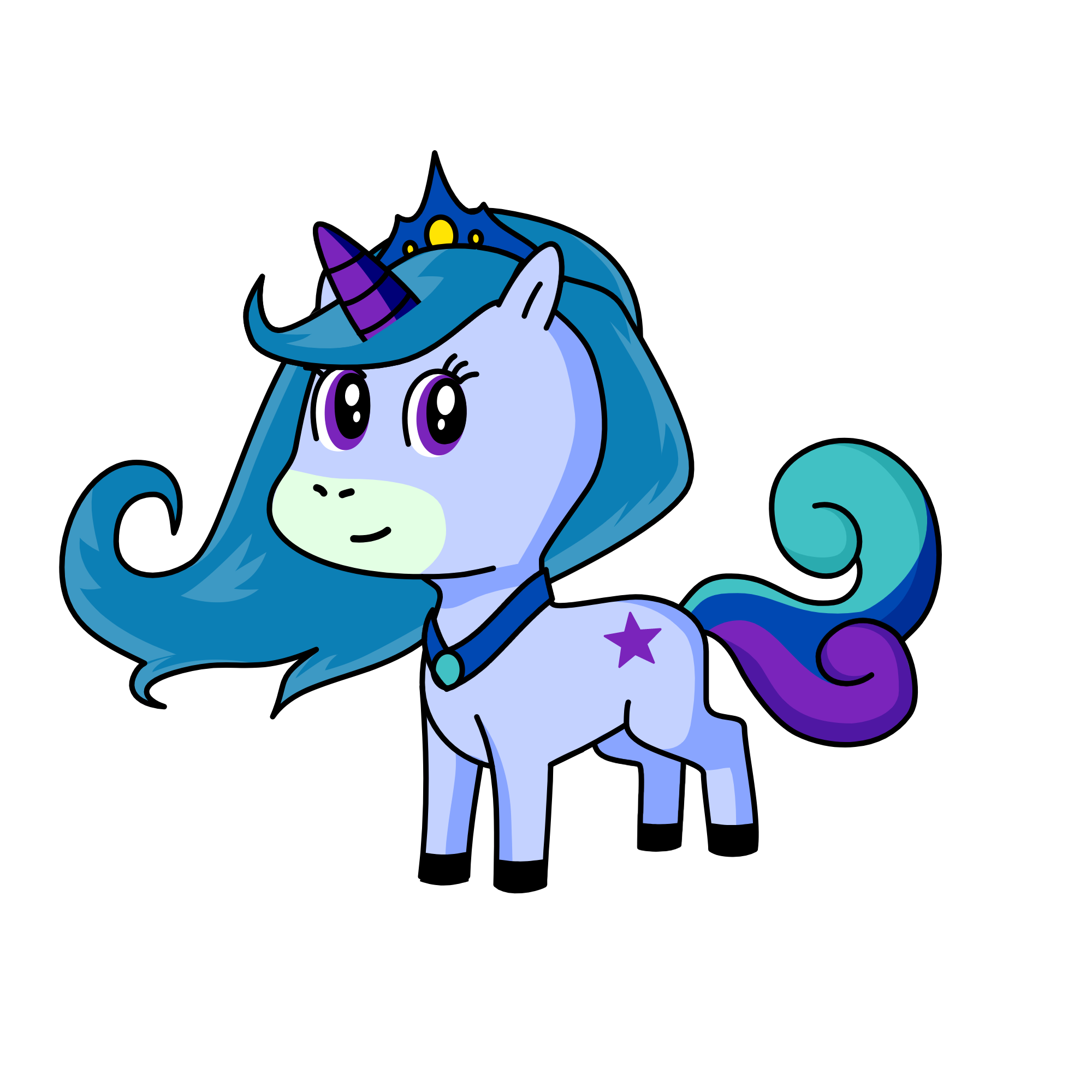 Luna winter queen, the unicorn