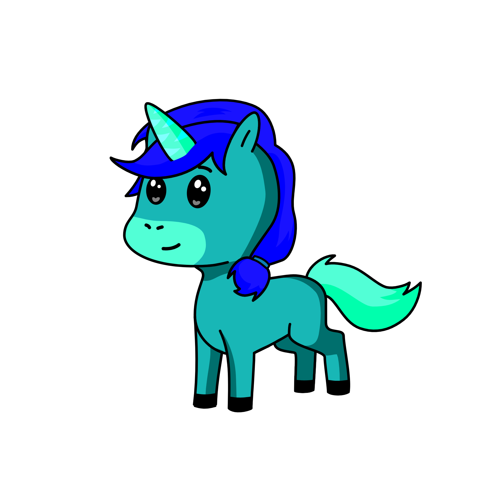 Cyan, the unicorn