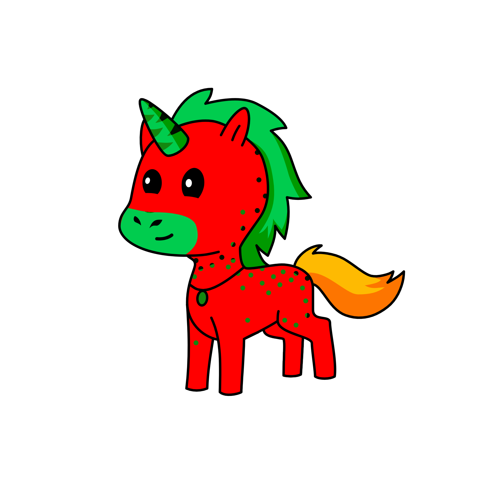 Strawberry Seedling , the unicorn
