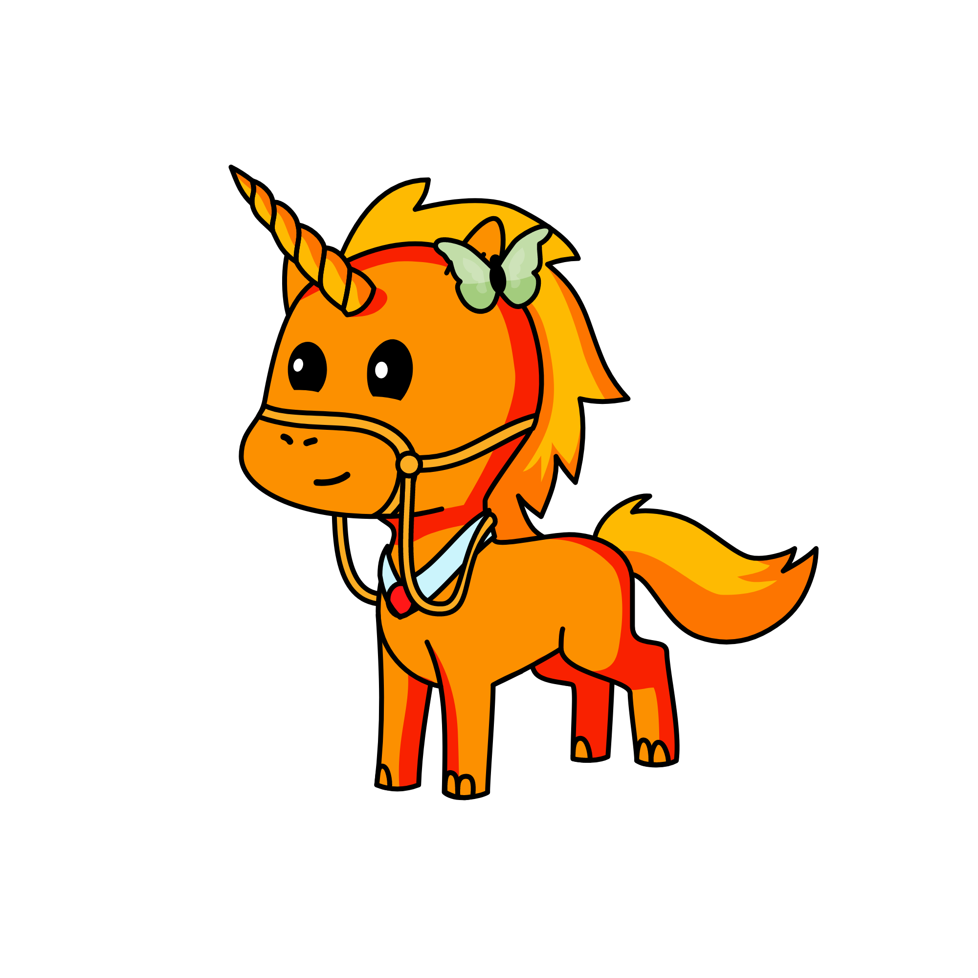 Sunset, the unicorn