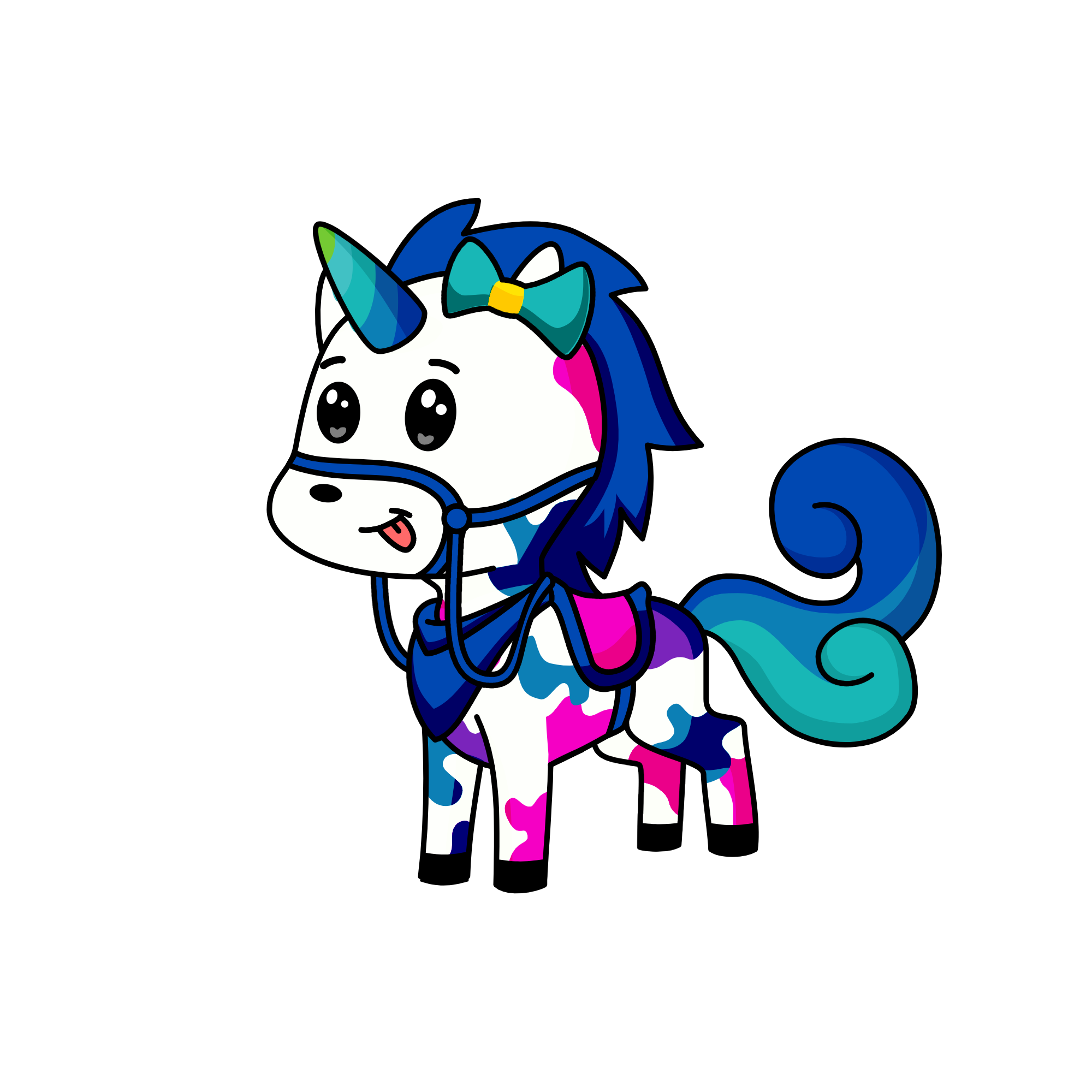 blue, the unicorn