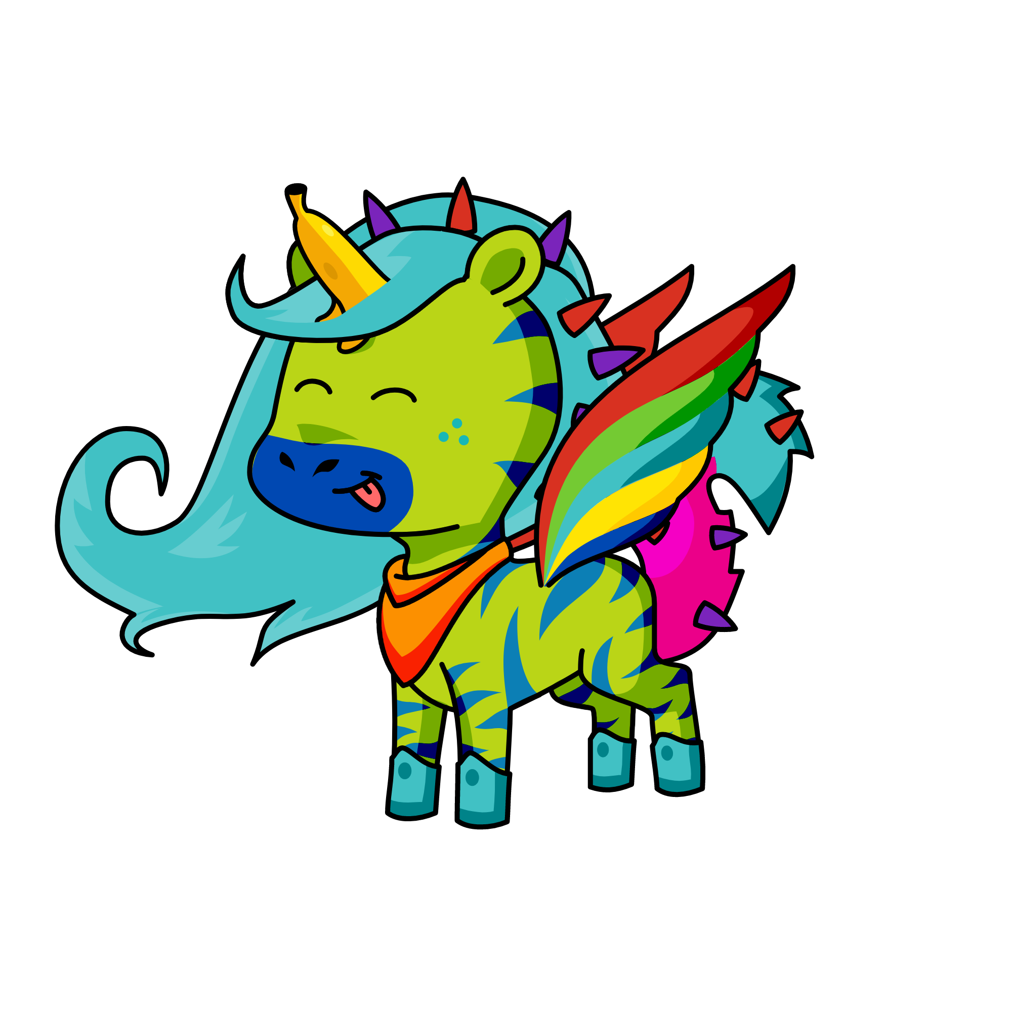 Flying banana, the unicorn