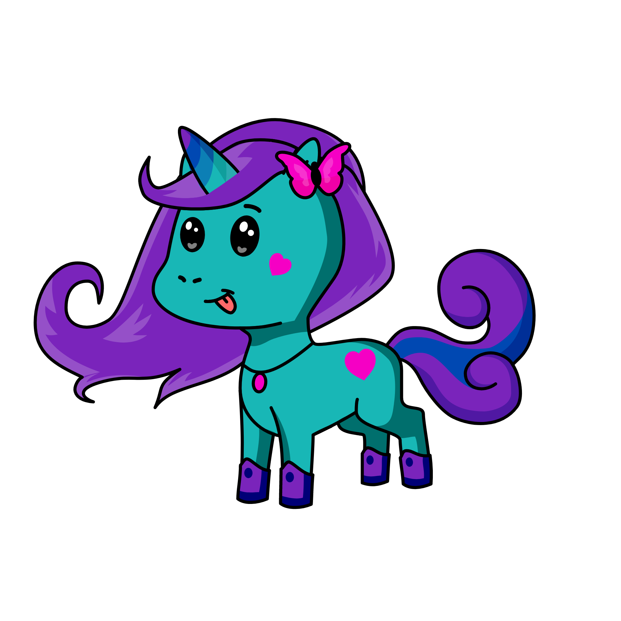 Fluffy Fluff, the unicorn