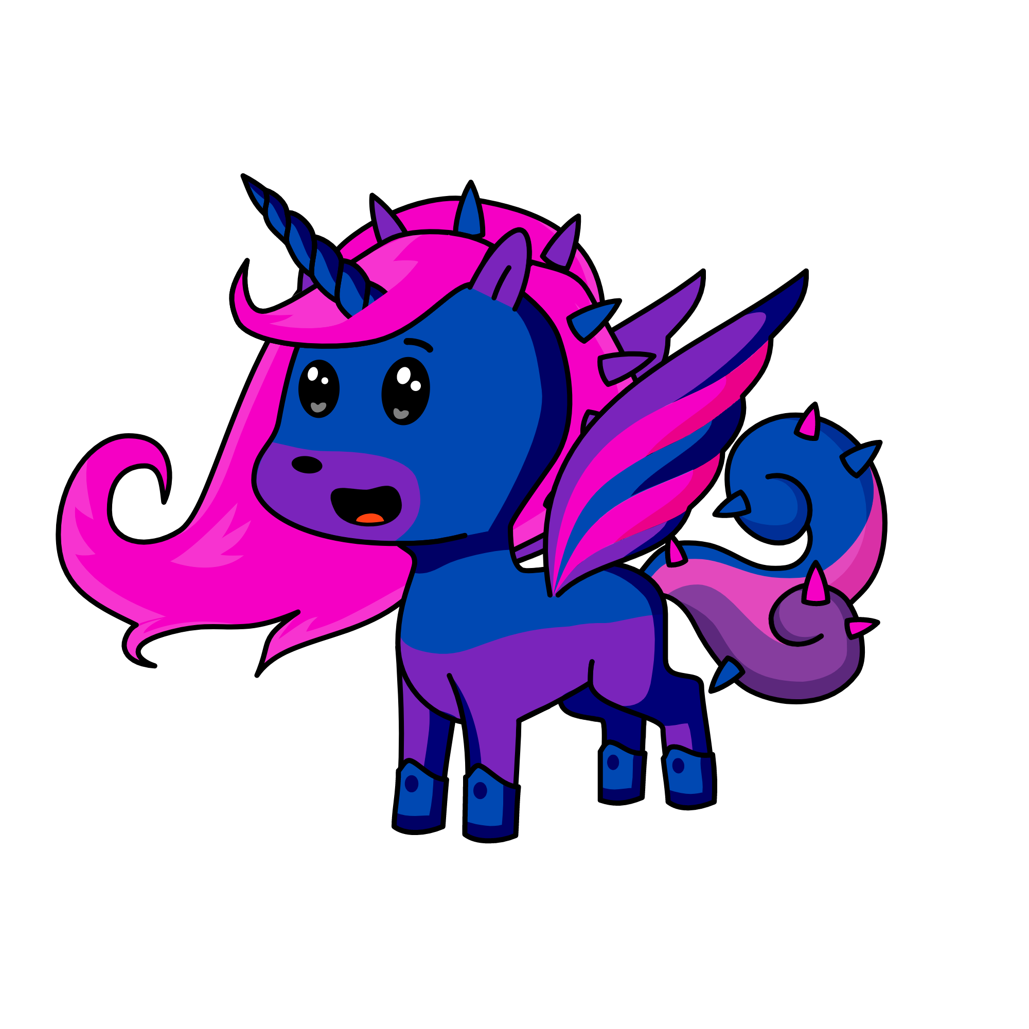 Blue, the unicorn