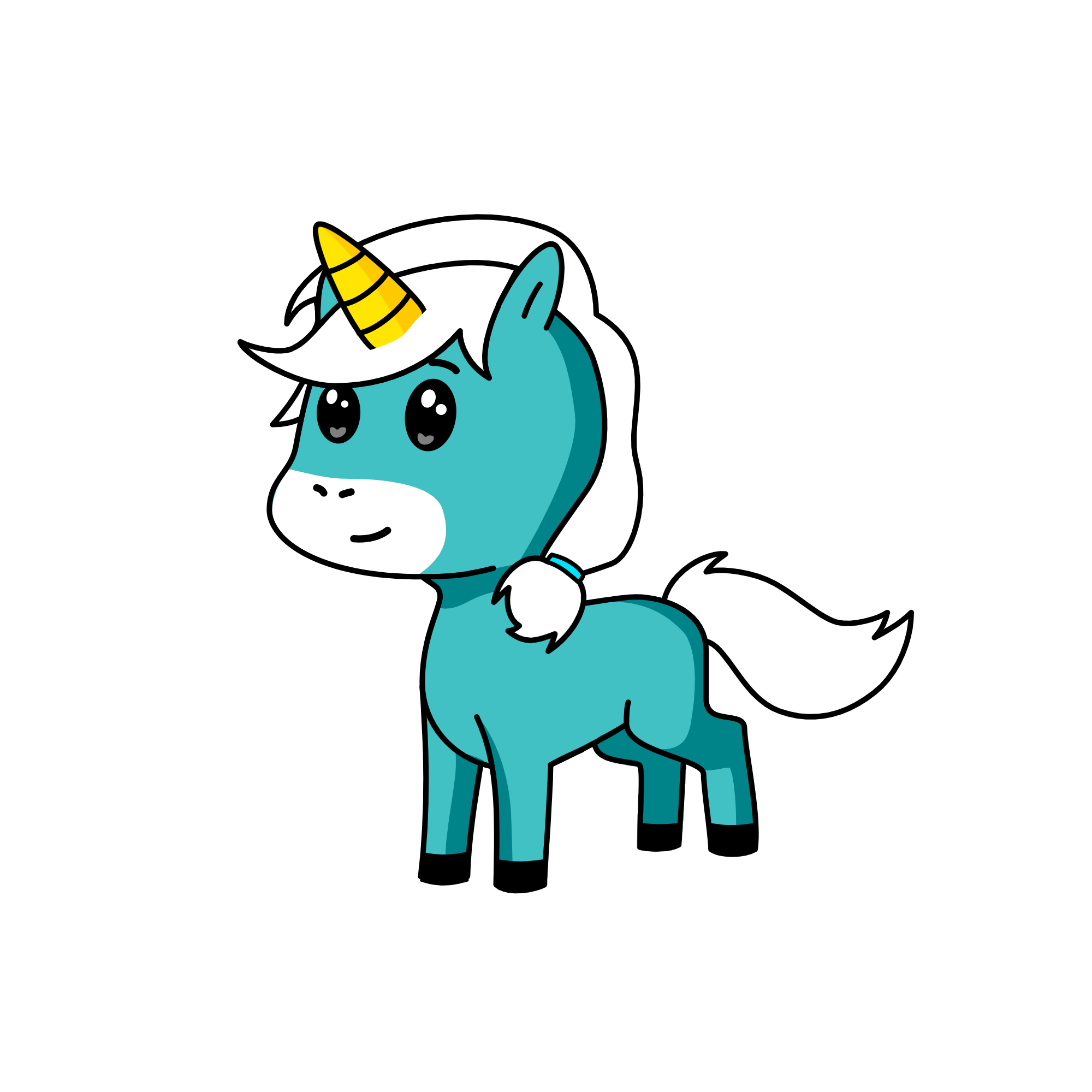 blue , the unicorn