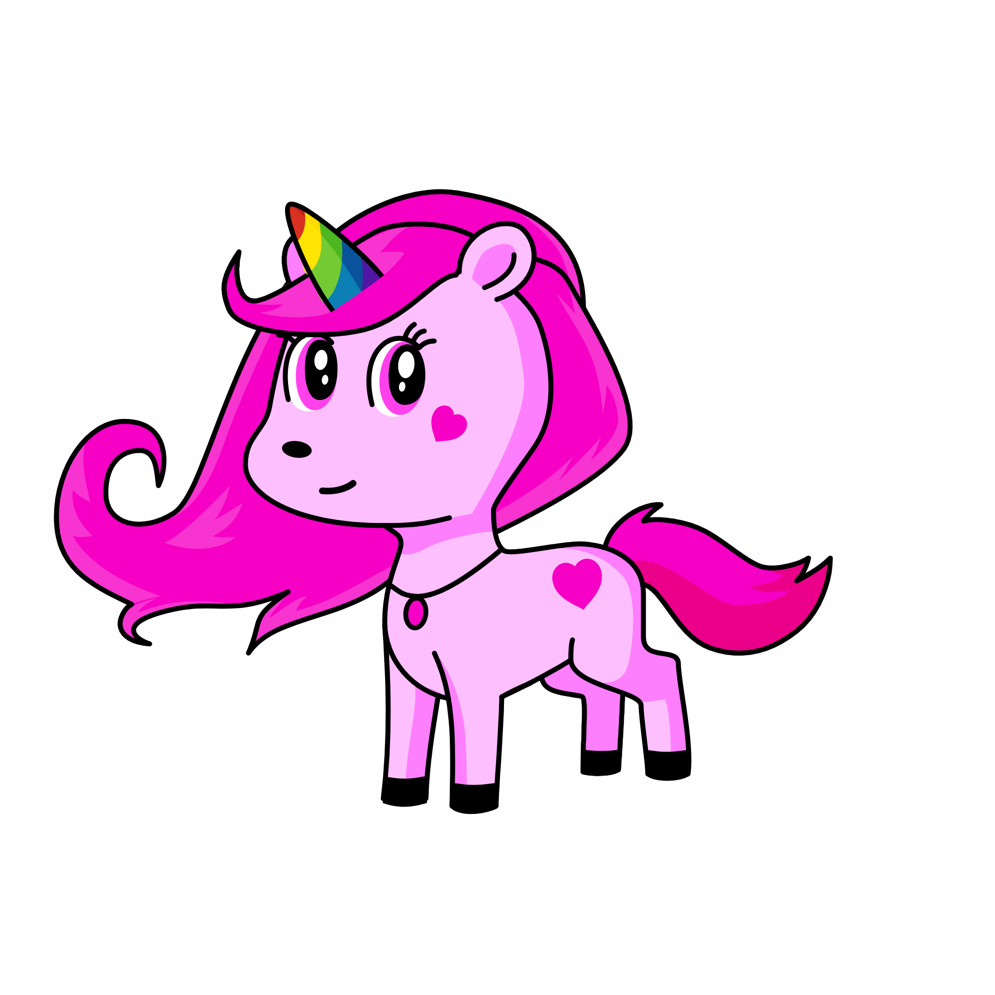 cute, the unicorn