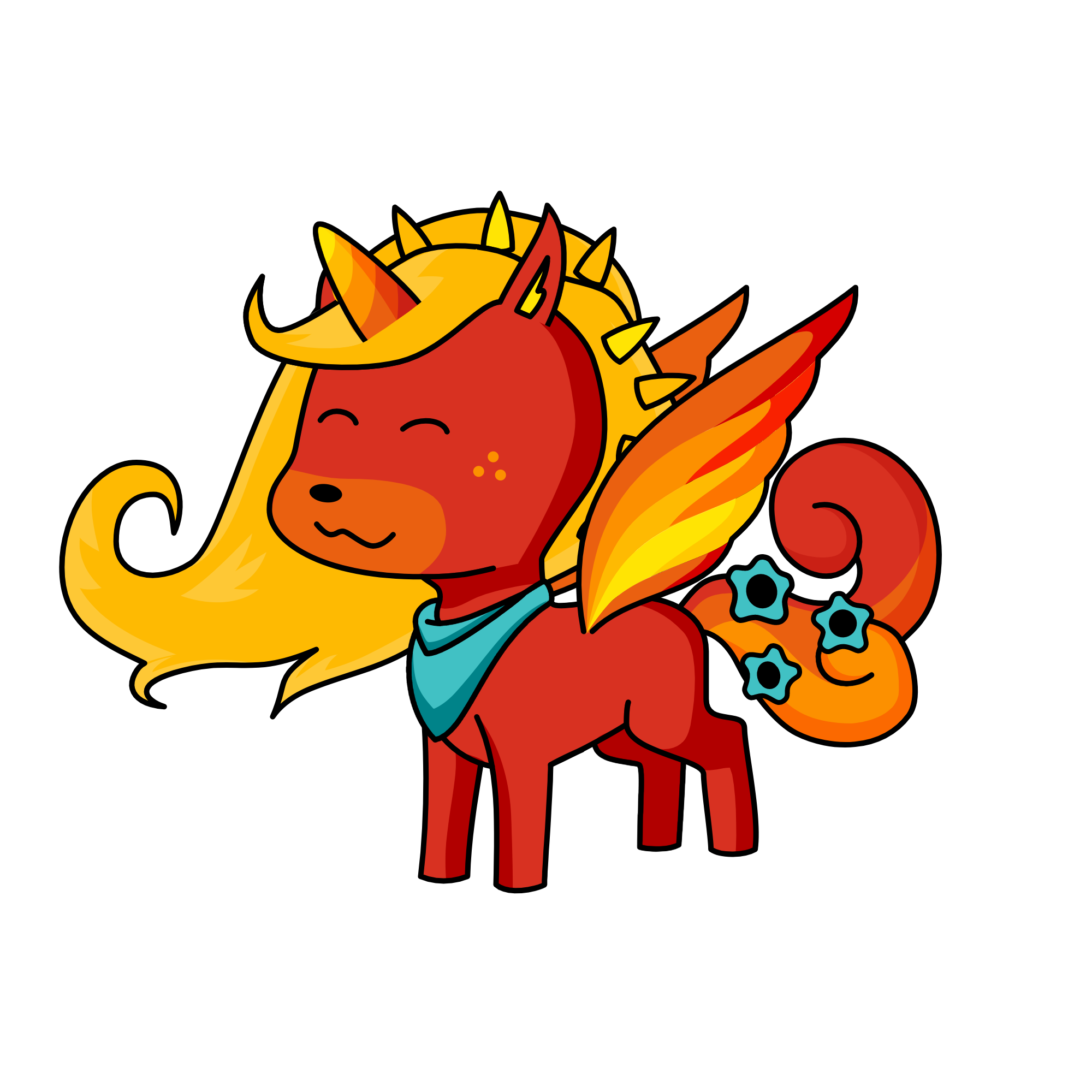flame, the unicorn