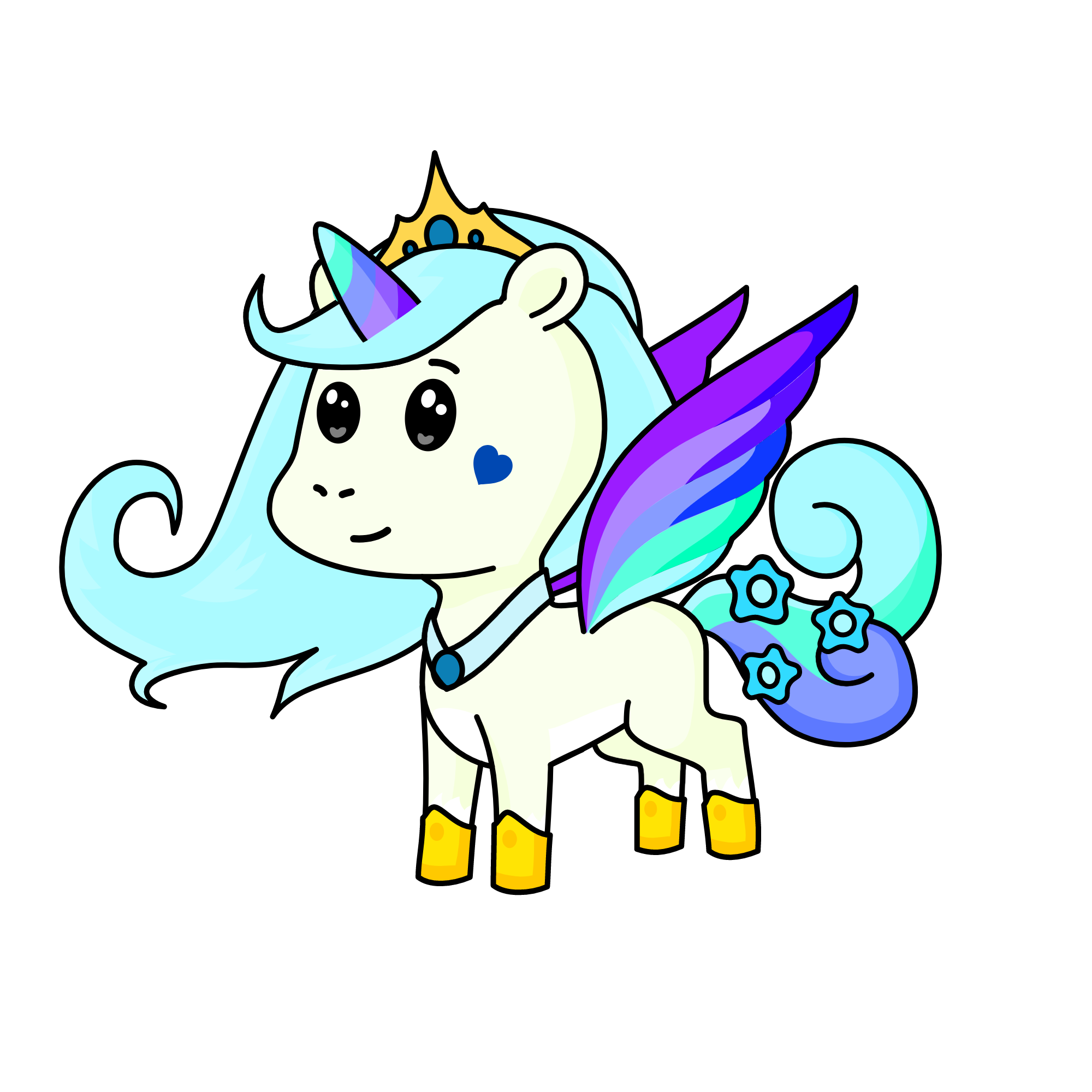 👑 Rainbow Starling💎, the unicorn
