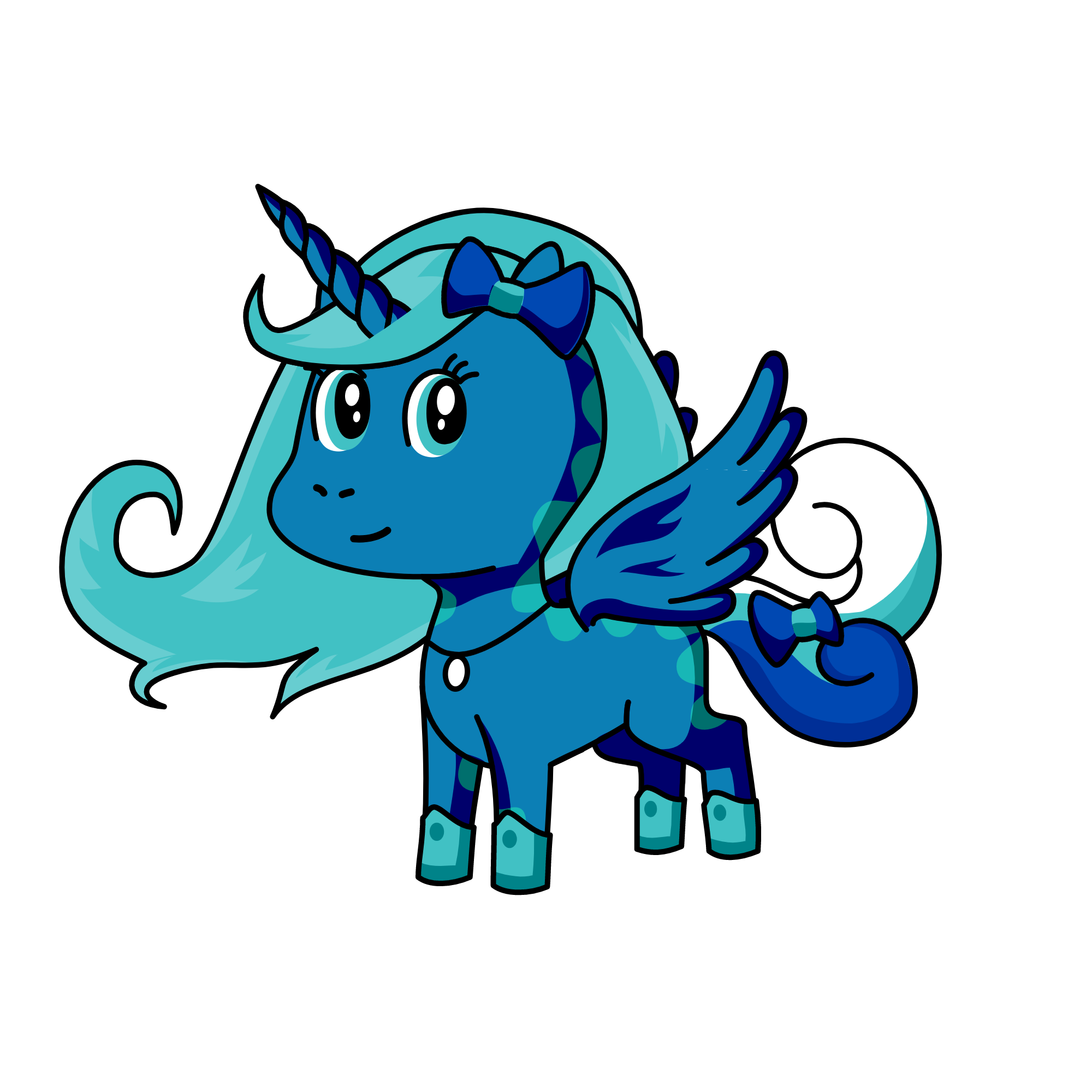 bluely, the unicorn