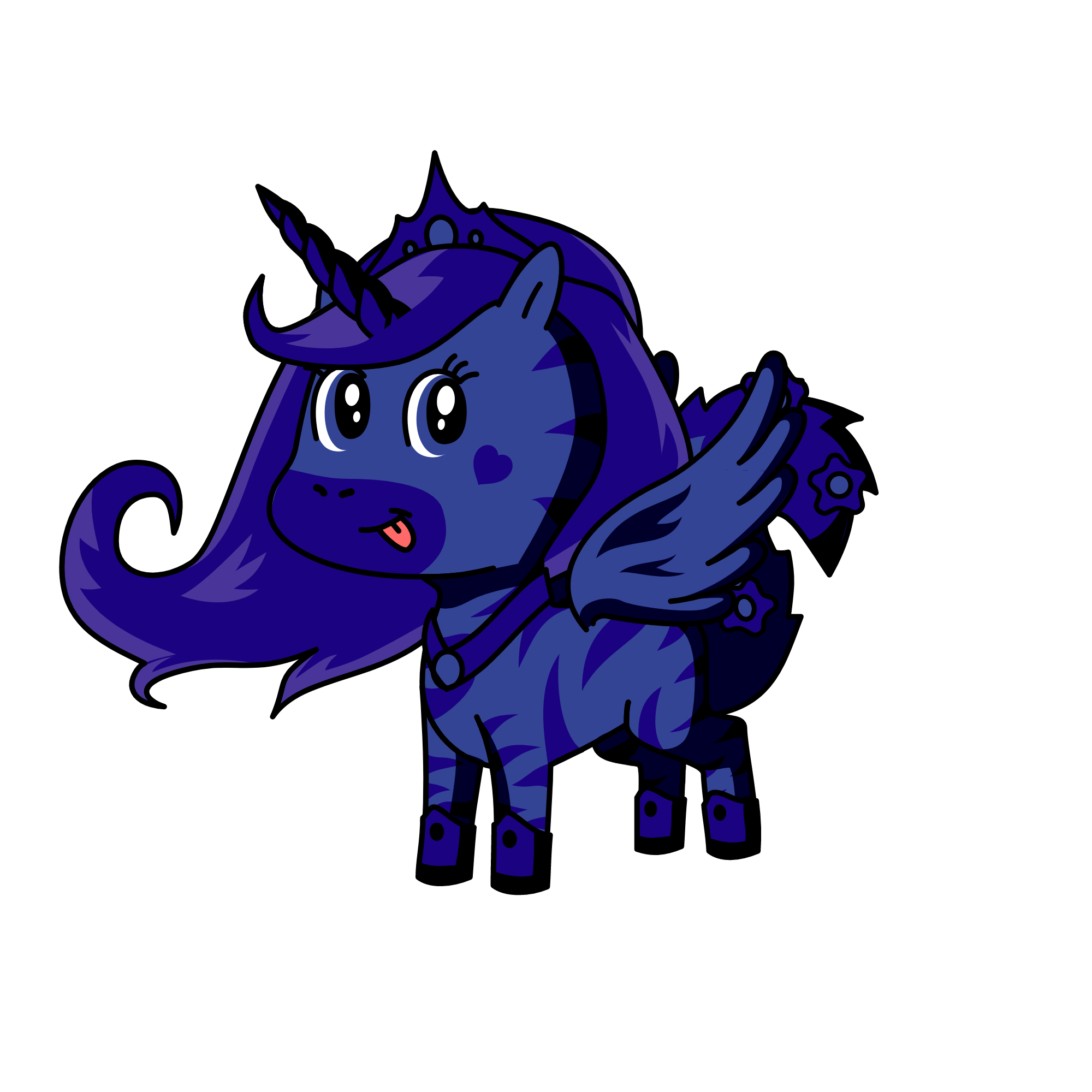 blue, the unicorn