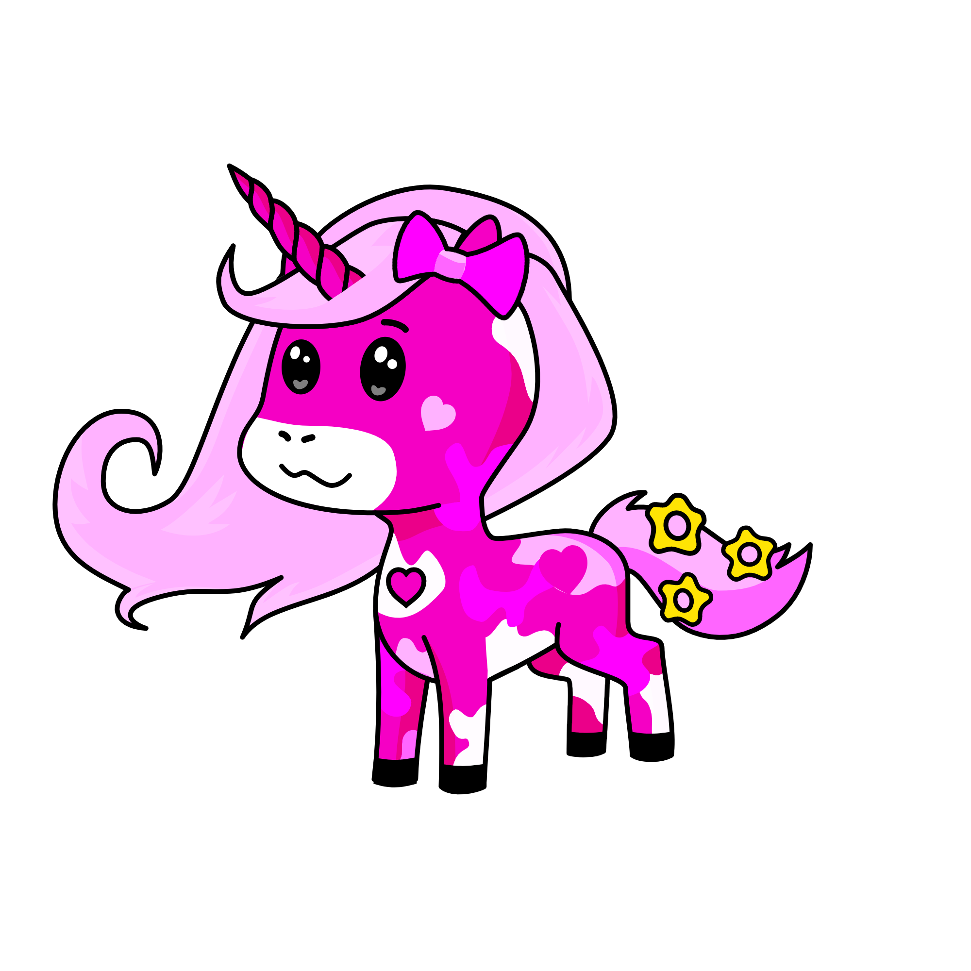 hi look go down and see my name, the unicorn