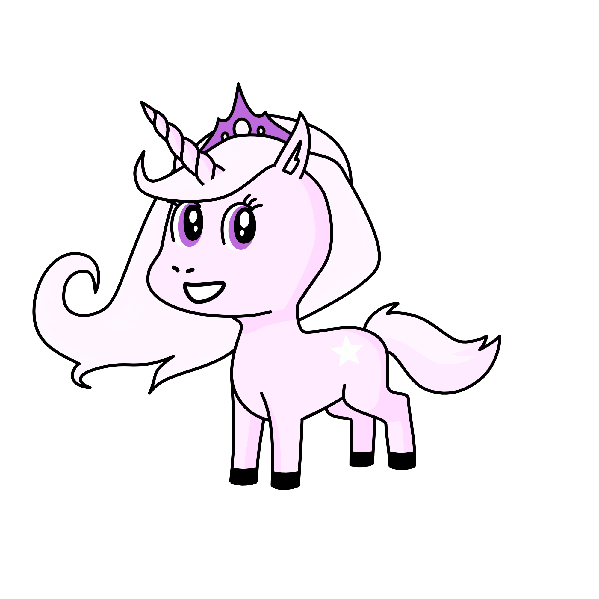 Purple, the unicorn